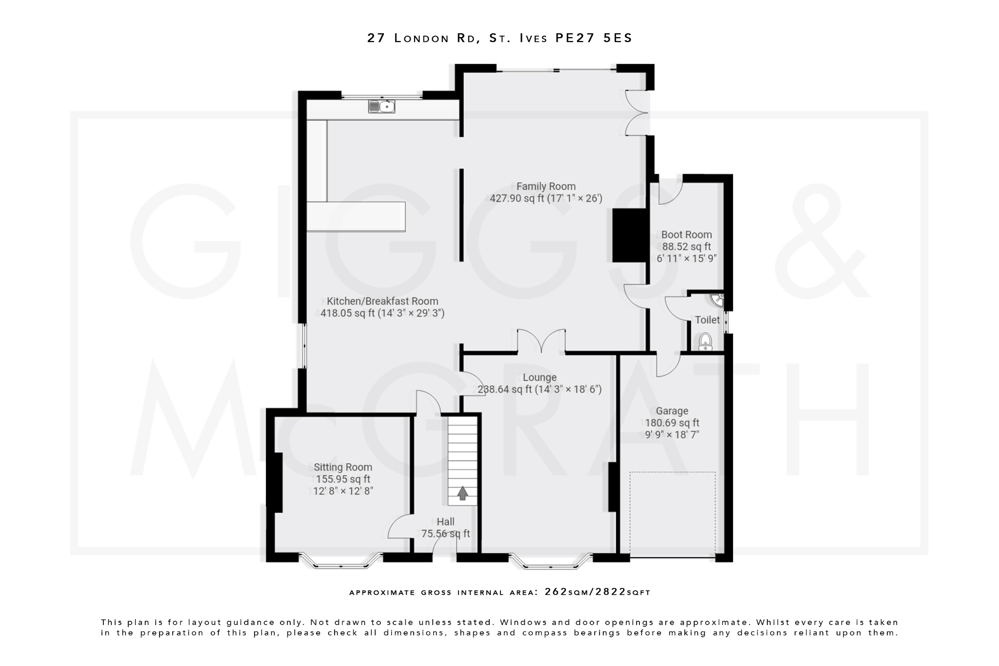 5 bed detached house for sale in London Road, Cambridgeshire - Property Floorplan