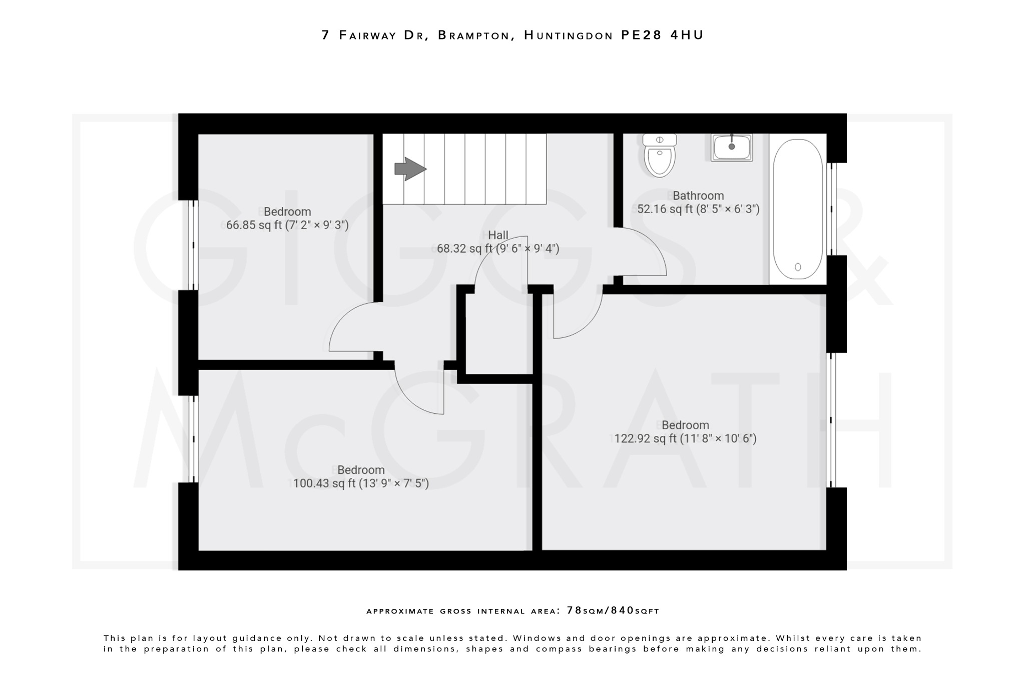 3 bed semi-detached house for sale in Fairway Drive, Cambridgeshire - Property Floorplan