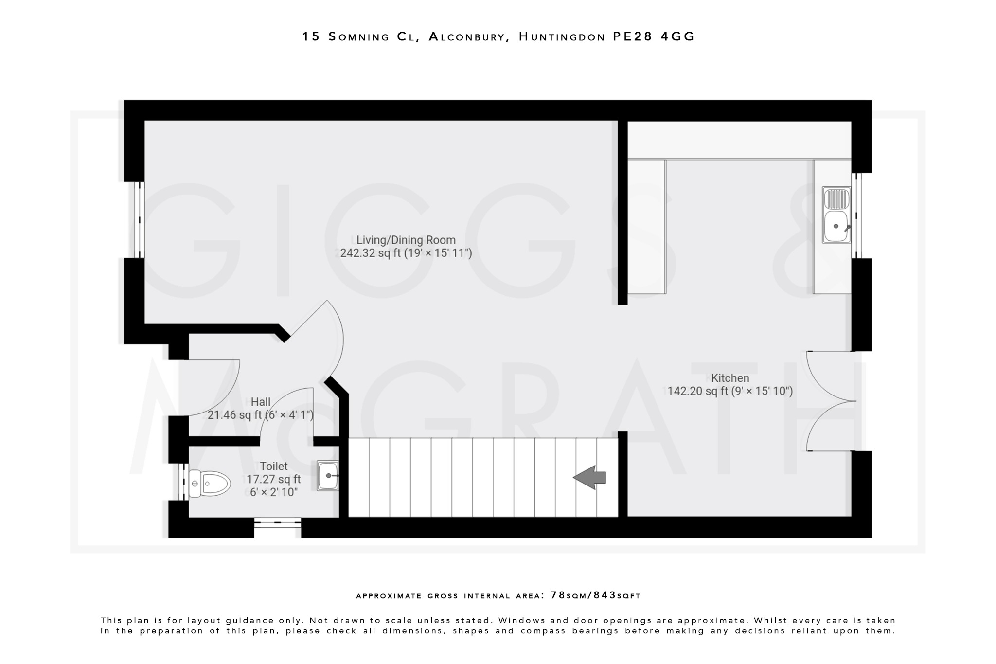 3 bed semi-detached house for sale in Somning Close, Cambridgeshire - Property Floorplan