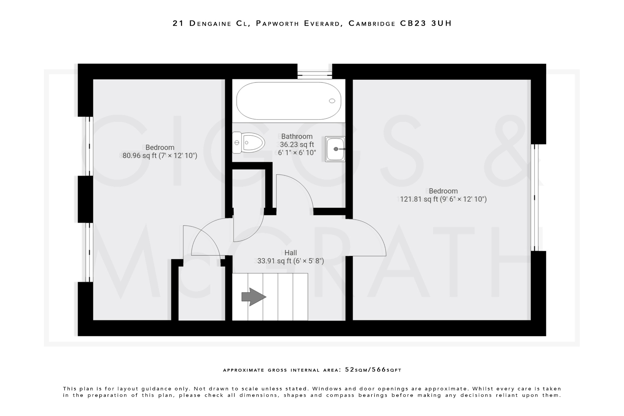 2 bed end of terrace house for sale in Dengaine Close, Cambridgeshire - Property Floorplan