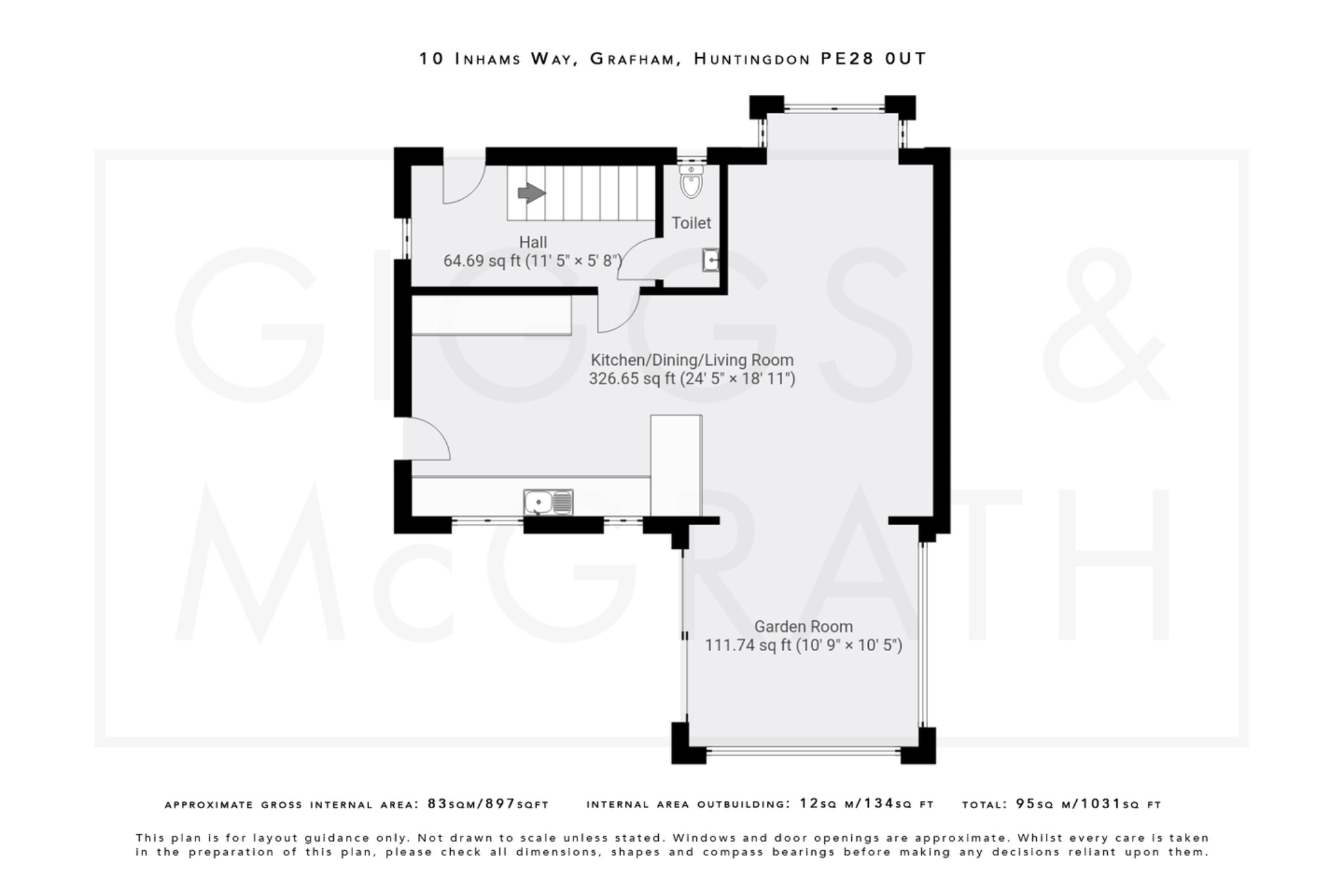 3 bed detached house for sale in Inhams Way, Huntingdon - Property Floorplan