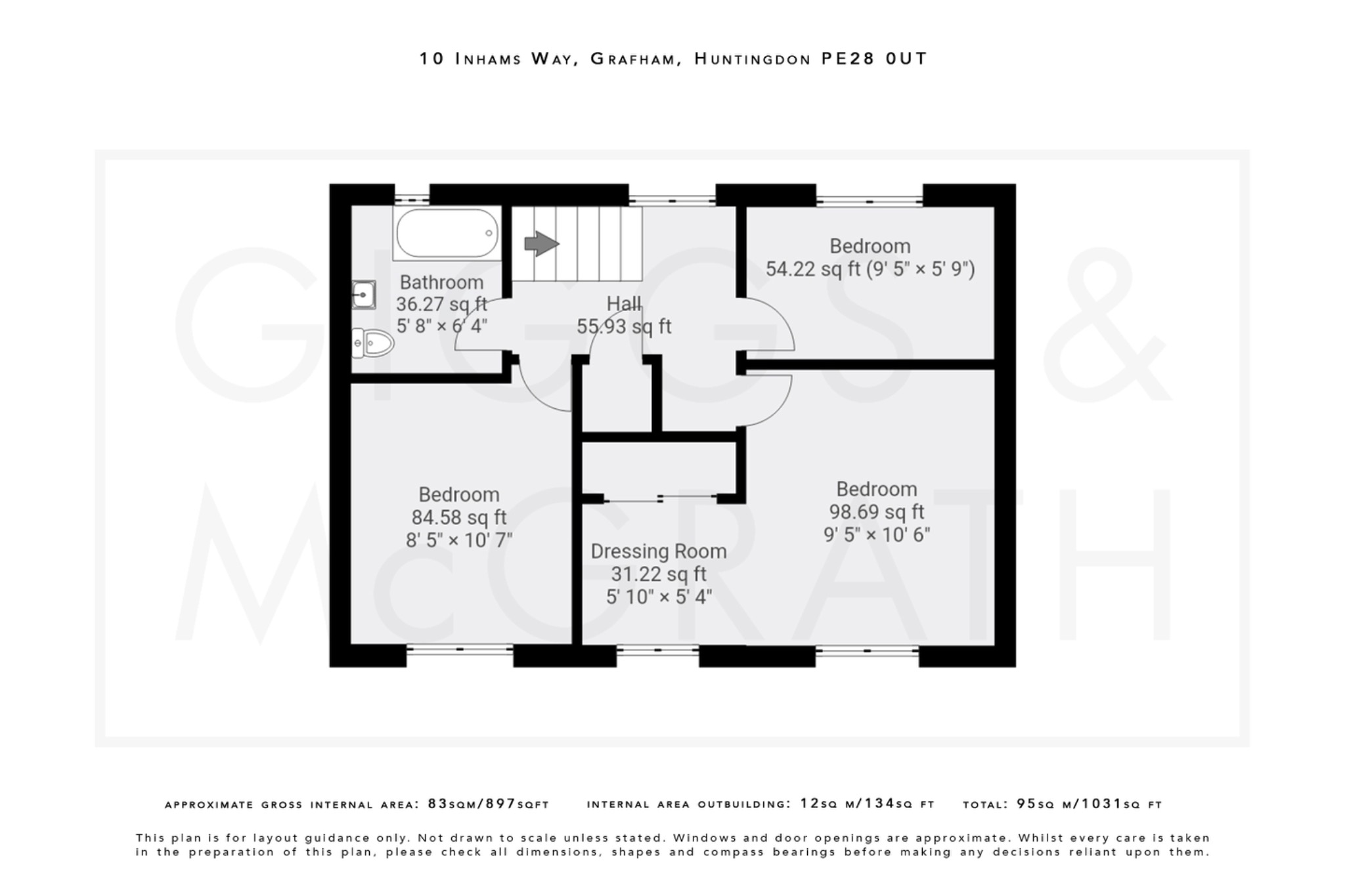 3 bed detached house for sale in Inhams Way, Huntingdon - Property Floorplan