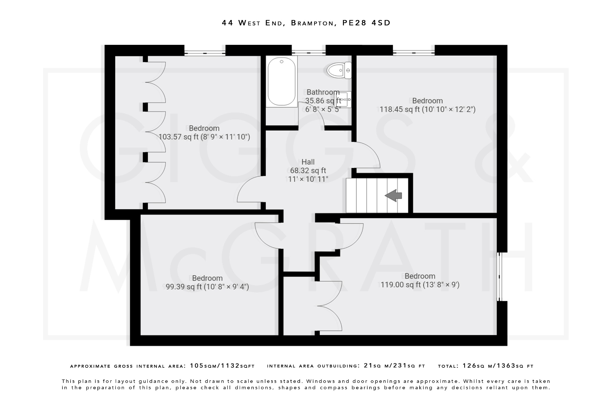 4 bed detached house for sale in West End, Cambridgeshire - Property Floorplan
