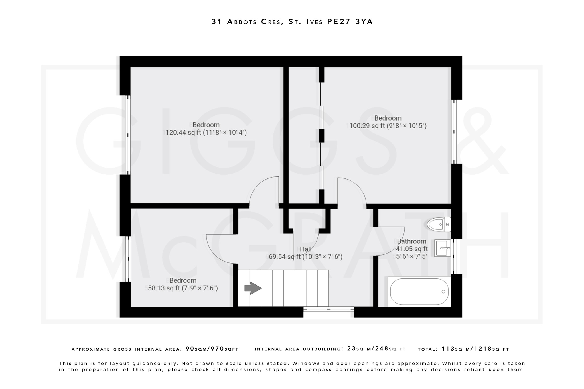 3 bed semi-detached house for sale in Abbots Crescent, St Ives - Property Floorplan