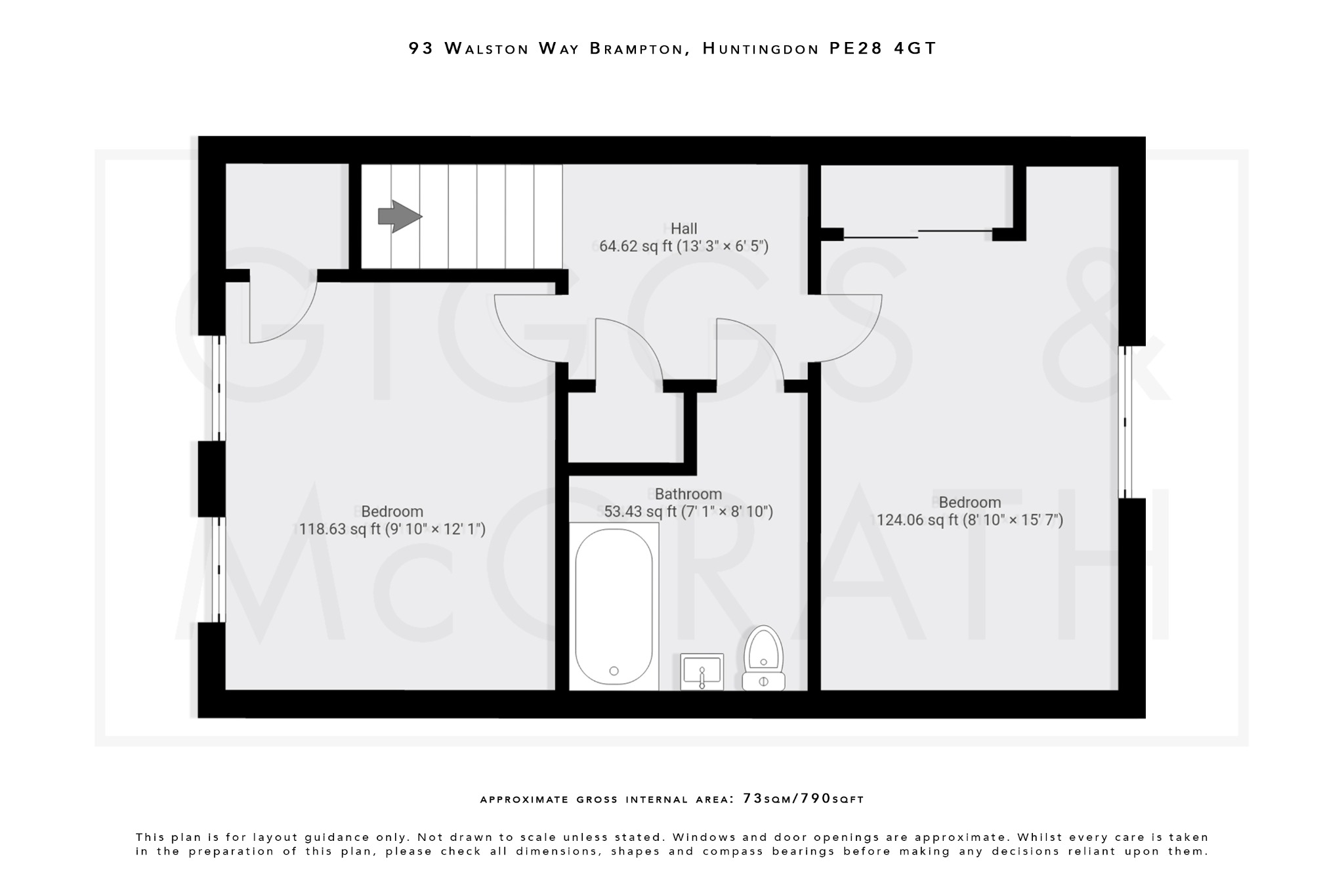 2 bed terraced house for sale in Walston Way, Cambridgeshire - Property Floorplan