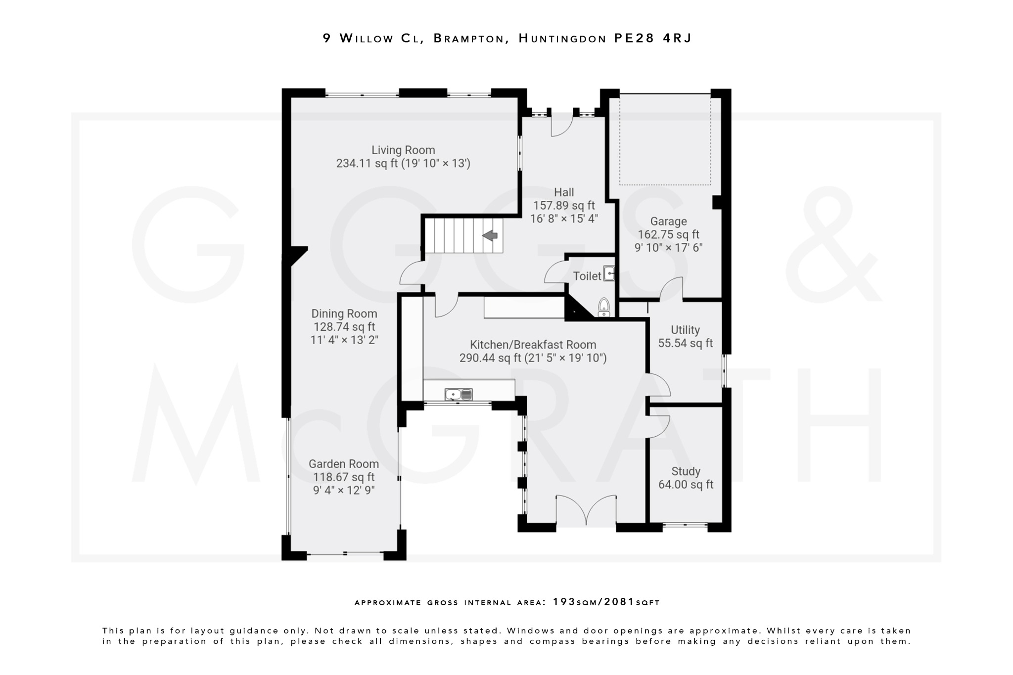 5 bed detached house for sale in Willow Close, Huntingdon - Property Floorplan