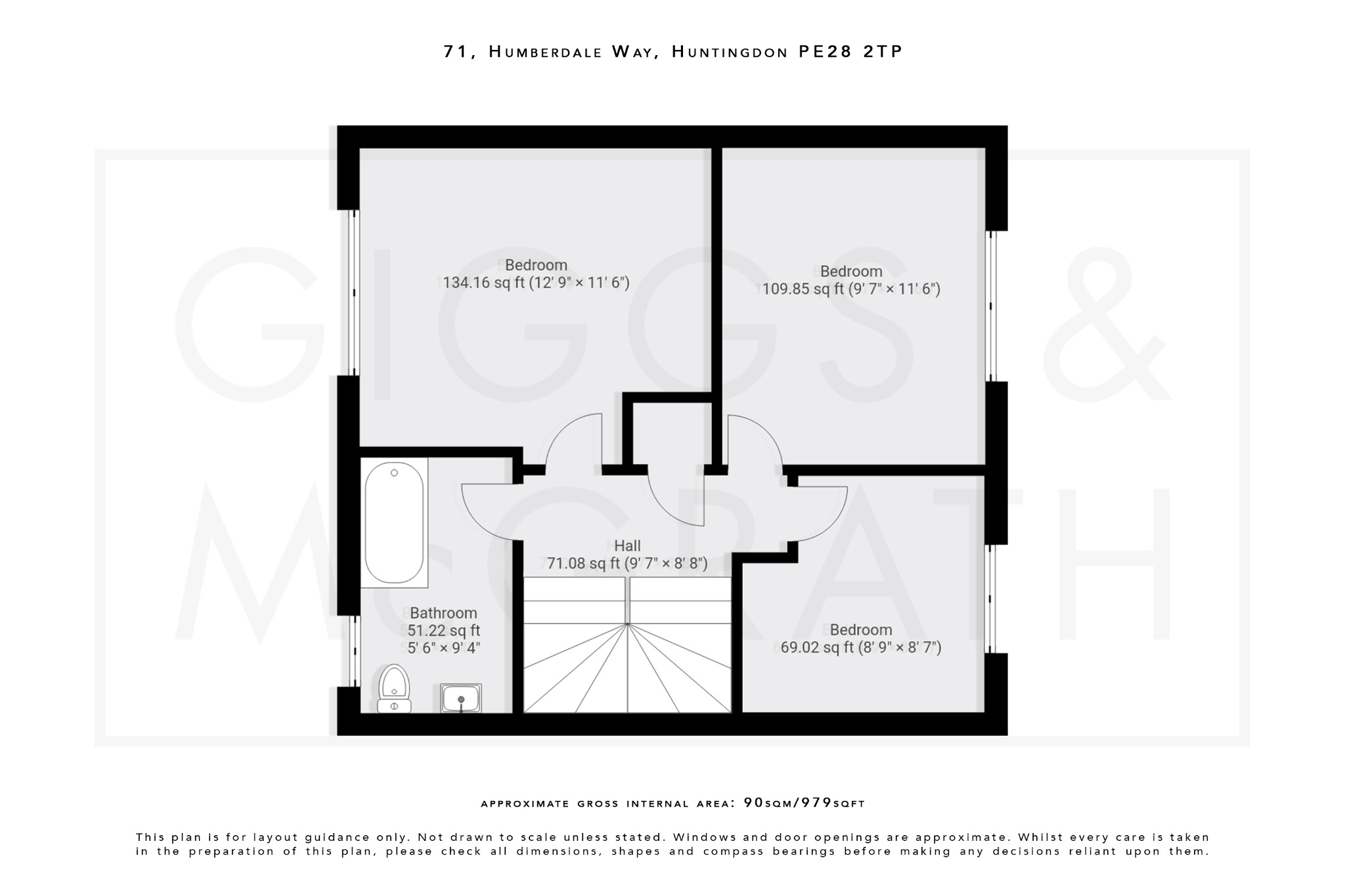 3 bed terraced house for sale in Humberdale Way, Cambridgeshire - Property Floorplan