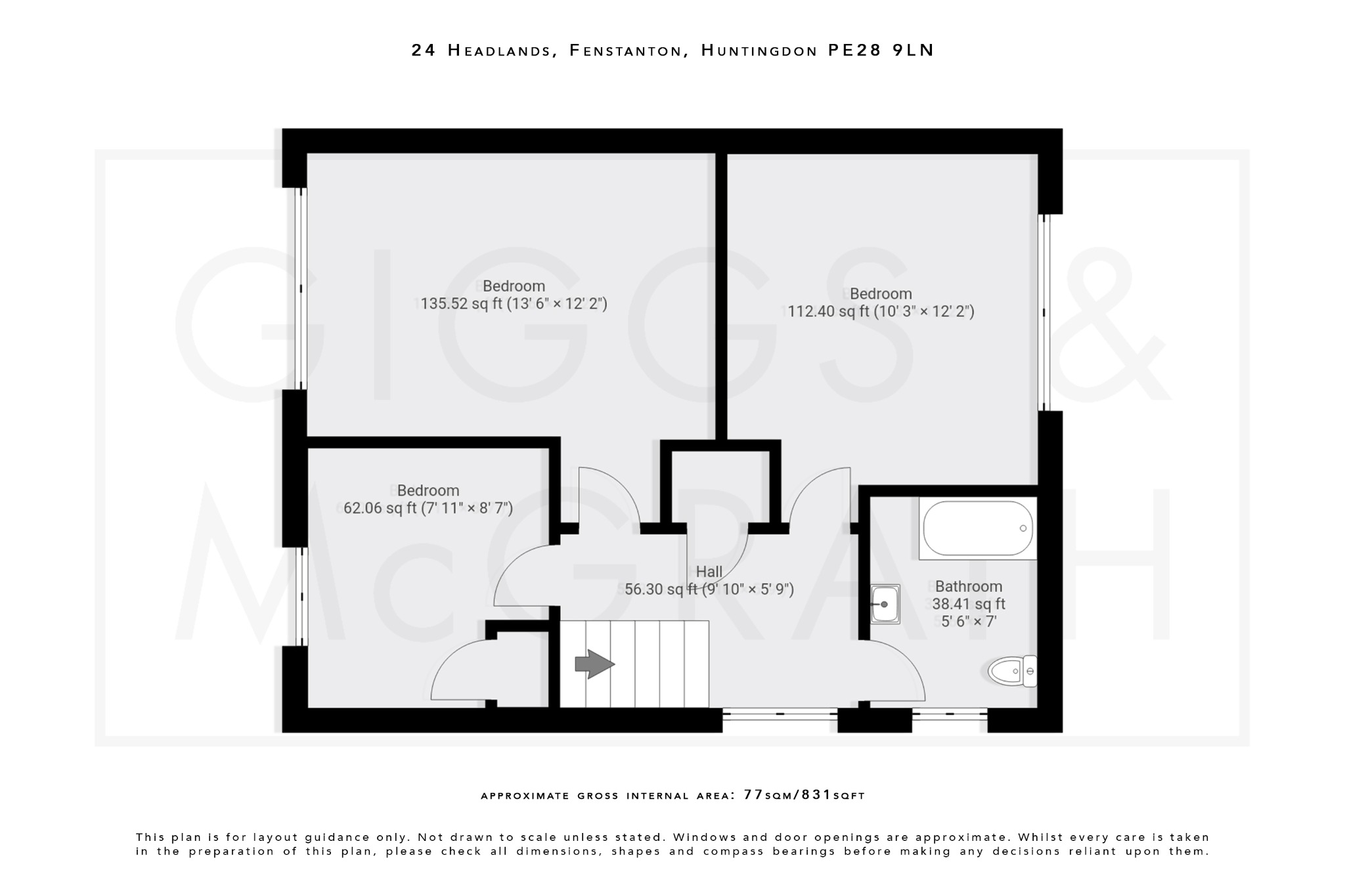 3 bed semi-detached house for sale in Headlands, Cambridgeshire - Property Floorplan