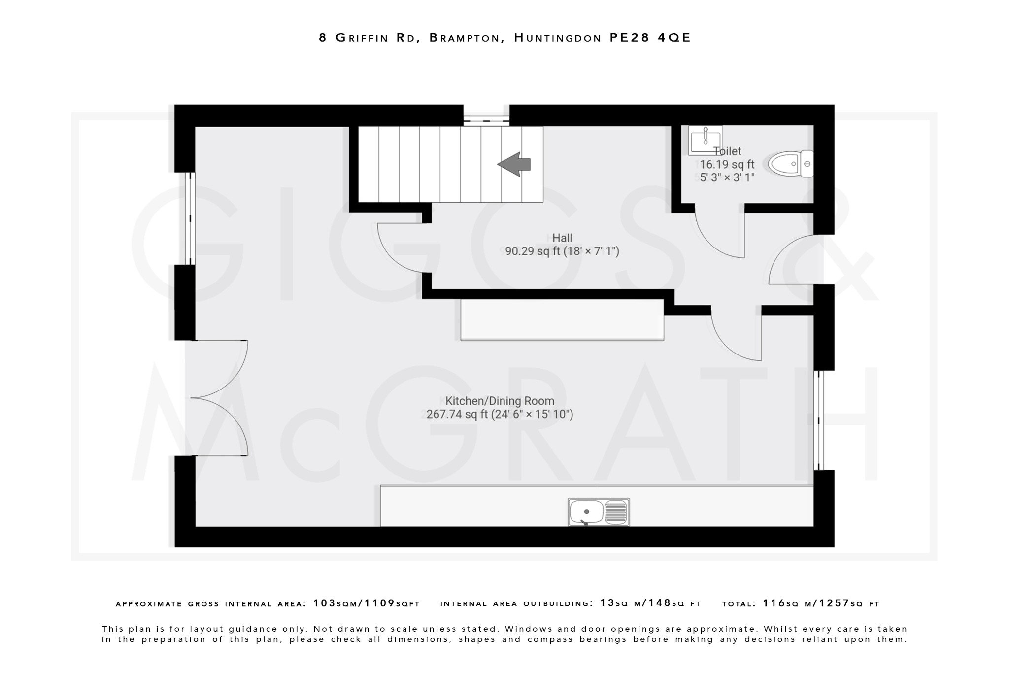 4 bed semi-detached house for sale in Griffin Road, Huntingdon - Property Floorplan