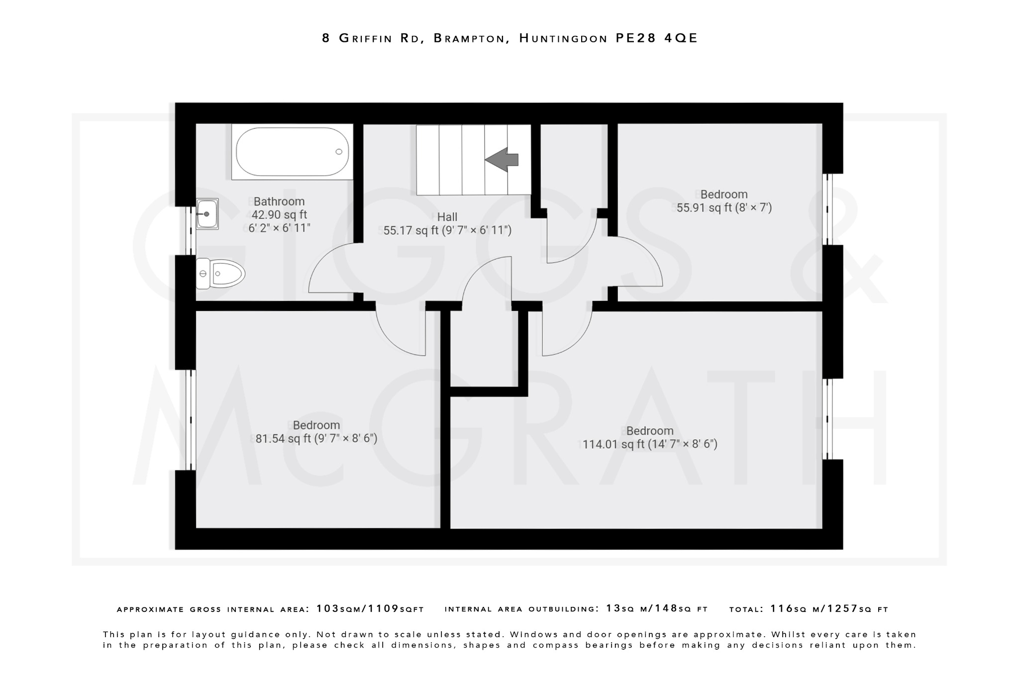 4 bed semi-detached house for sale in Griffin Road, Huntingdon - Property Floorplan