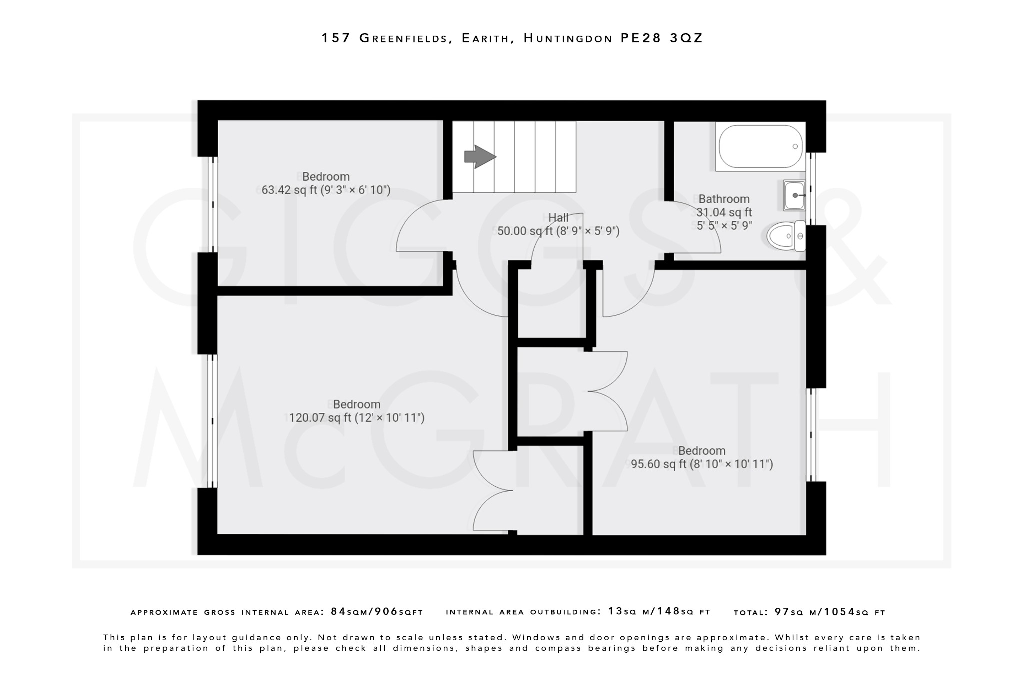 3 bed semi-detached house for sale in Greenfields, Cambridgeshire - Property Floorplan