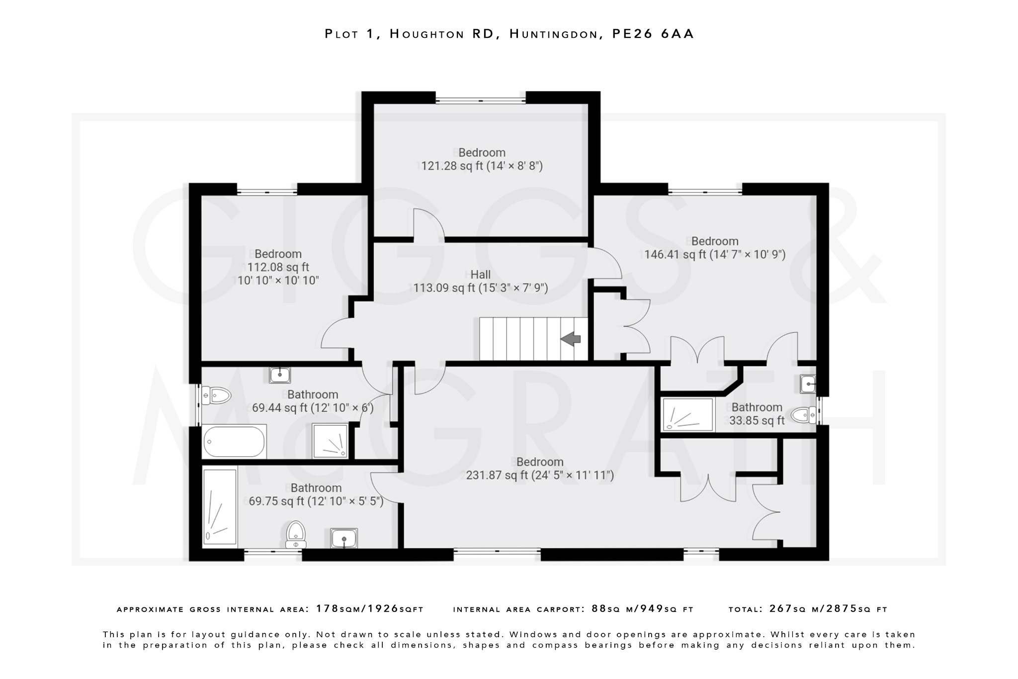 4 bed detached house for sale in Huntingdon Road, Huntingdon - Property Floorplan