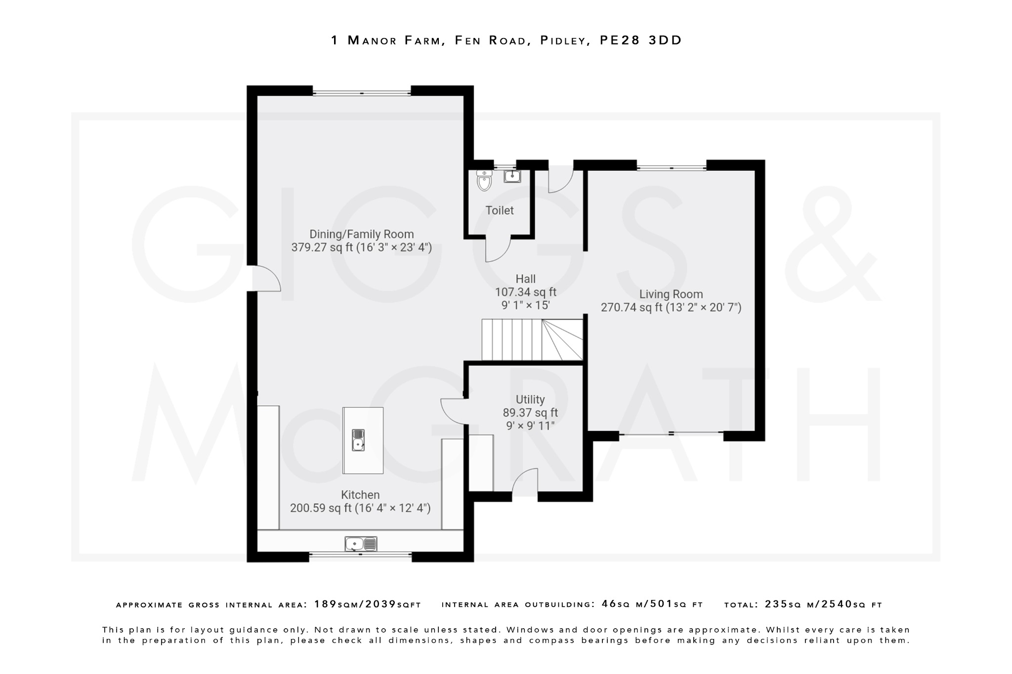 3 bed link detached house for sale in Fen Road, Huntingdon - Property Floorplan