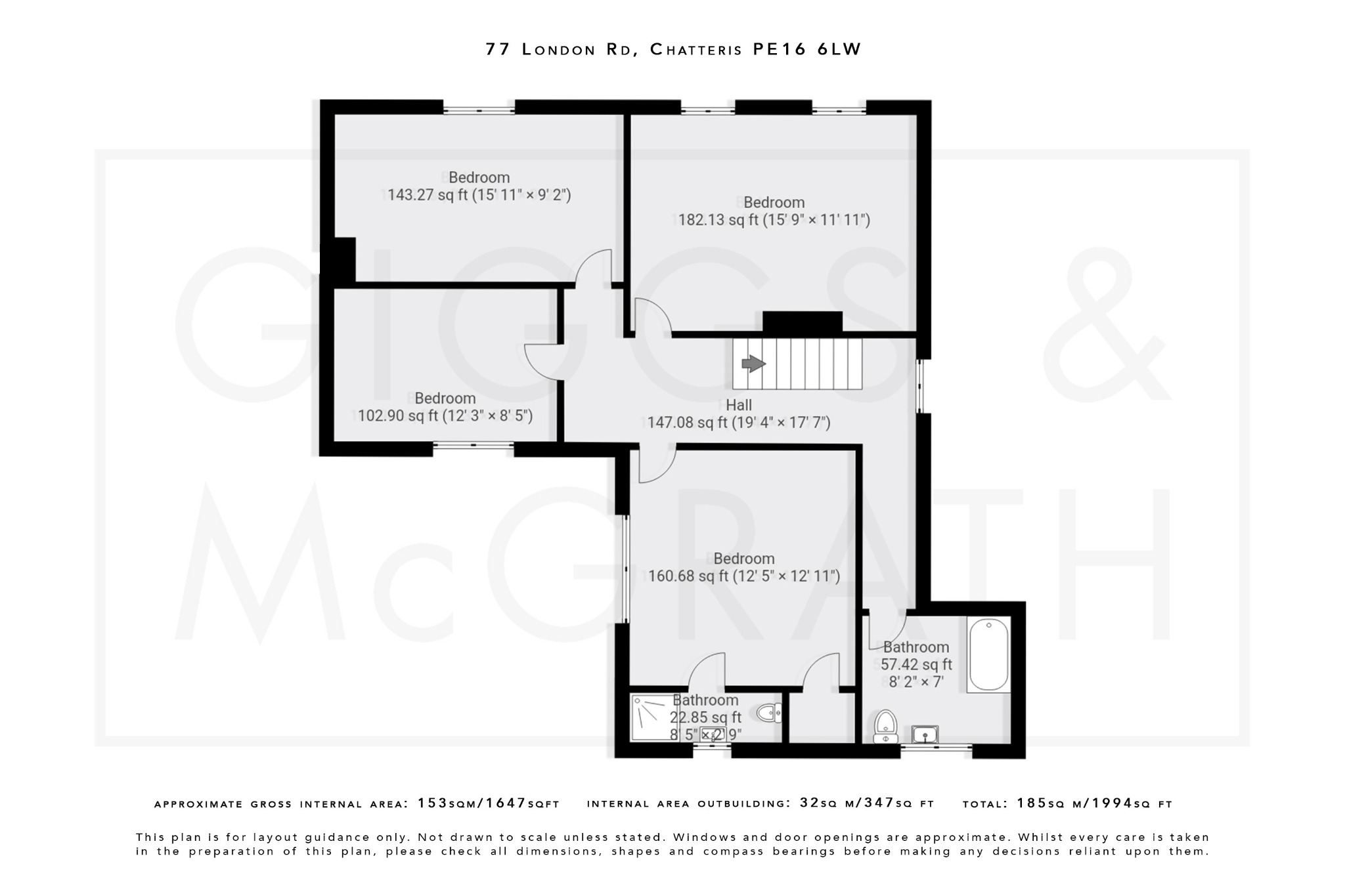 4 bed detached house for sale in London Road, Chatteris - Property Floorplan