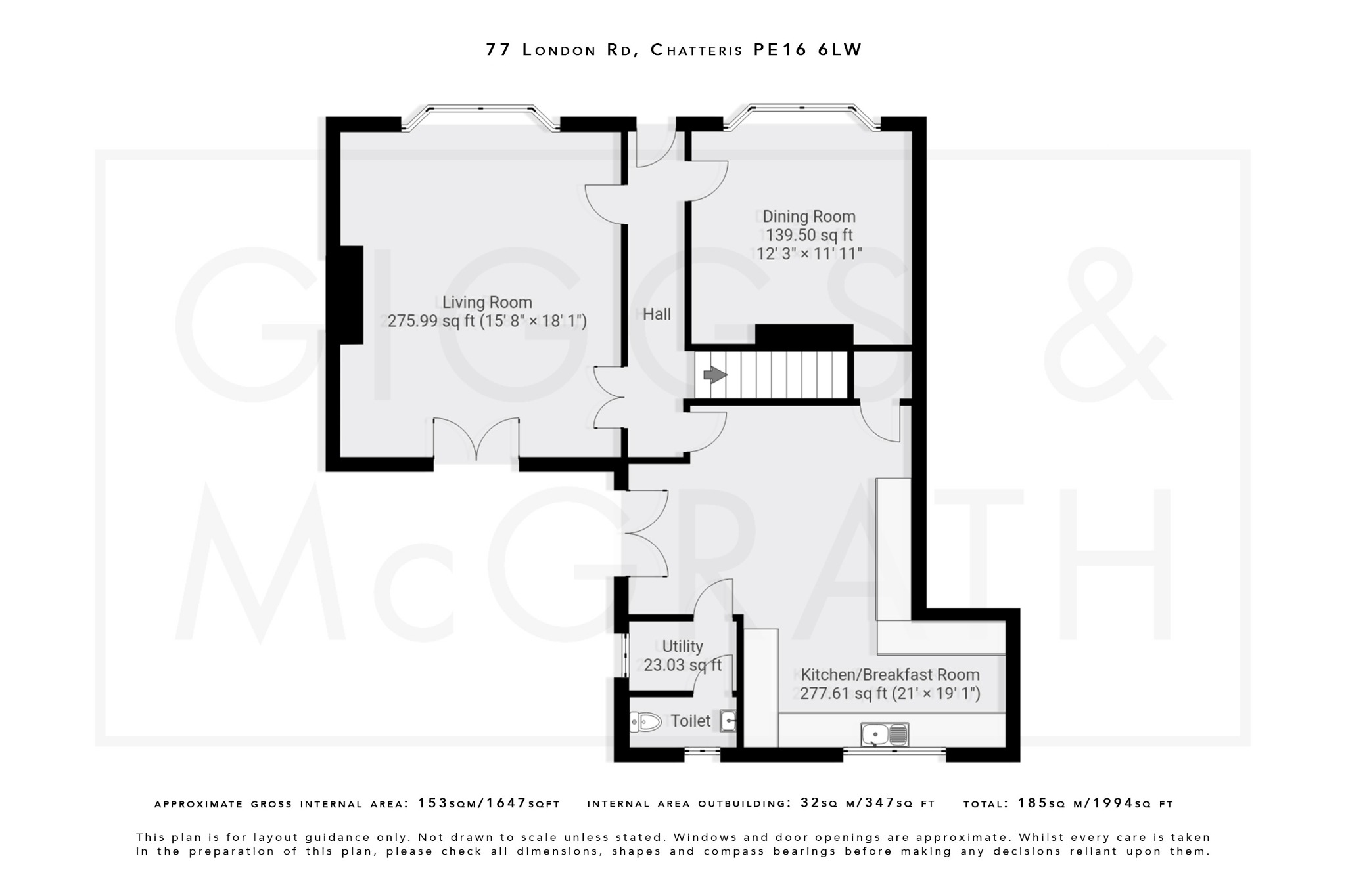 4 bed detached house for sale in London Road, Chatteris - Property Floorplan