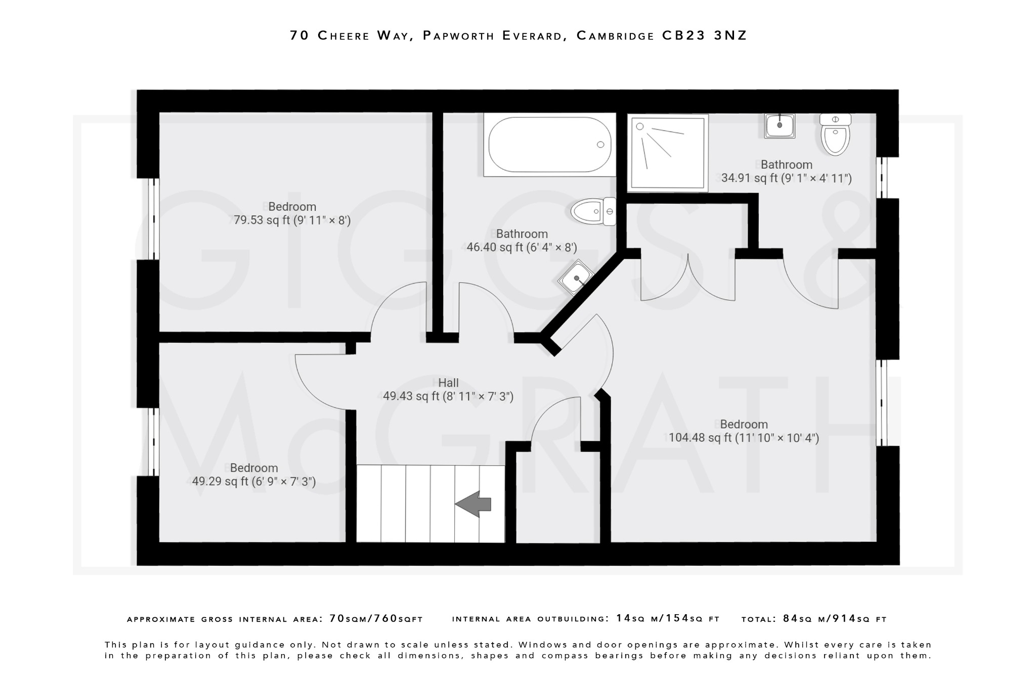 3 bed terraced house for sale in Cheere Way, Cambridgeshire - Property Floorplan