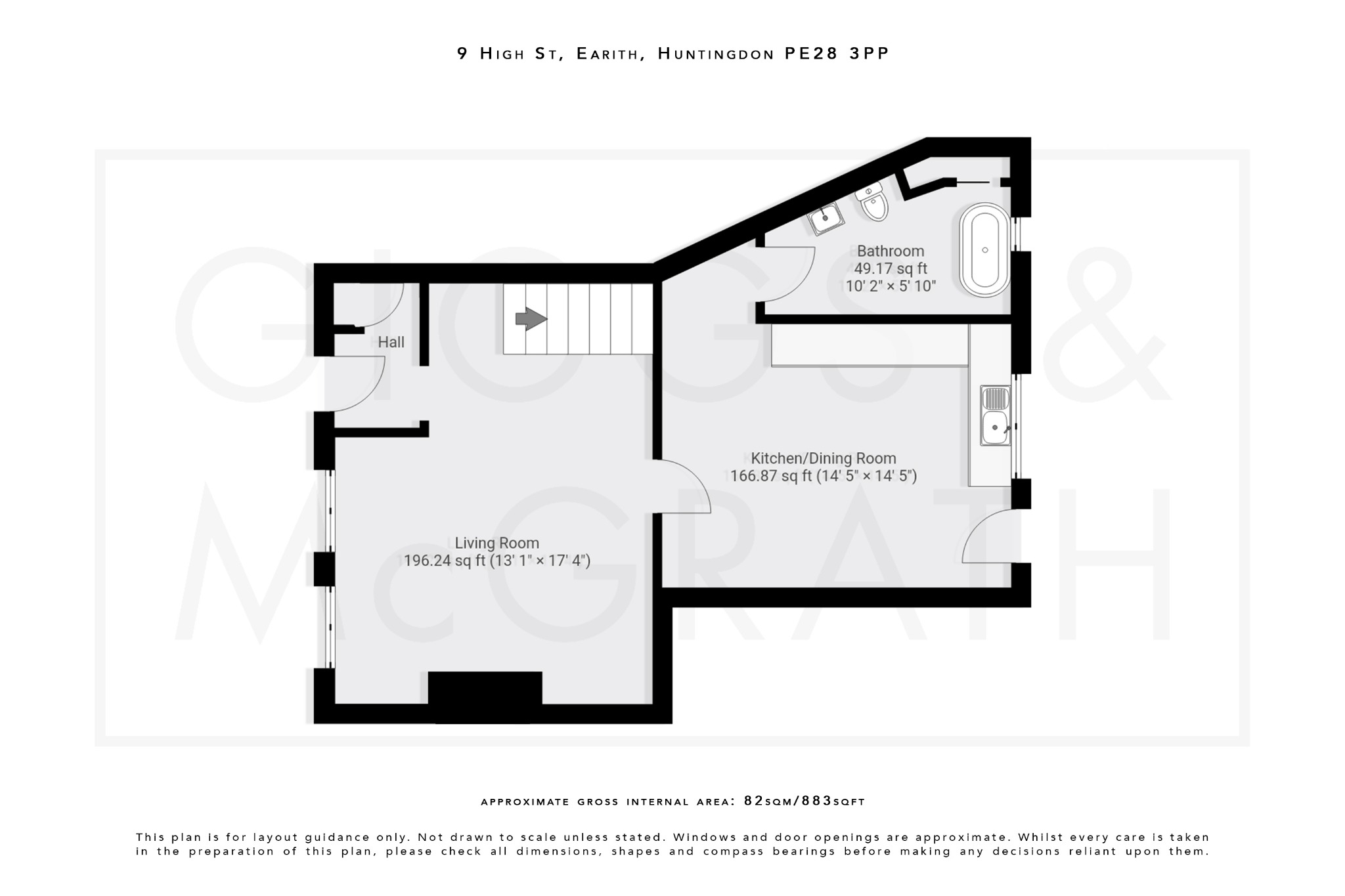 3 bed semi-detached house for sale in High Street, Huntingdon - Property Floorplan
