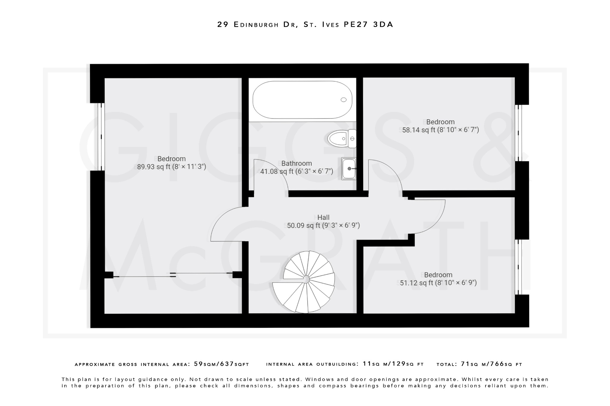 3 bed terraced house for sale in Edinburgh Drive, St Ives - Property Floorplan