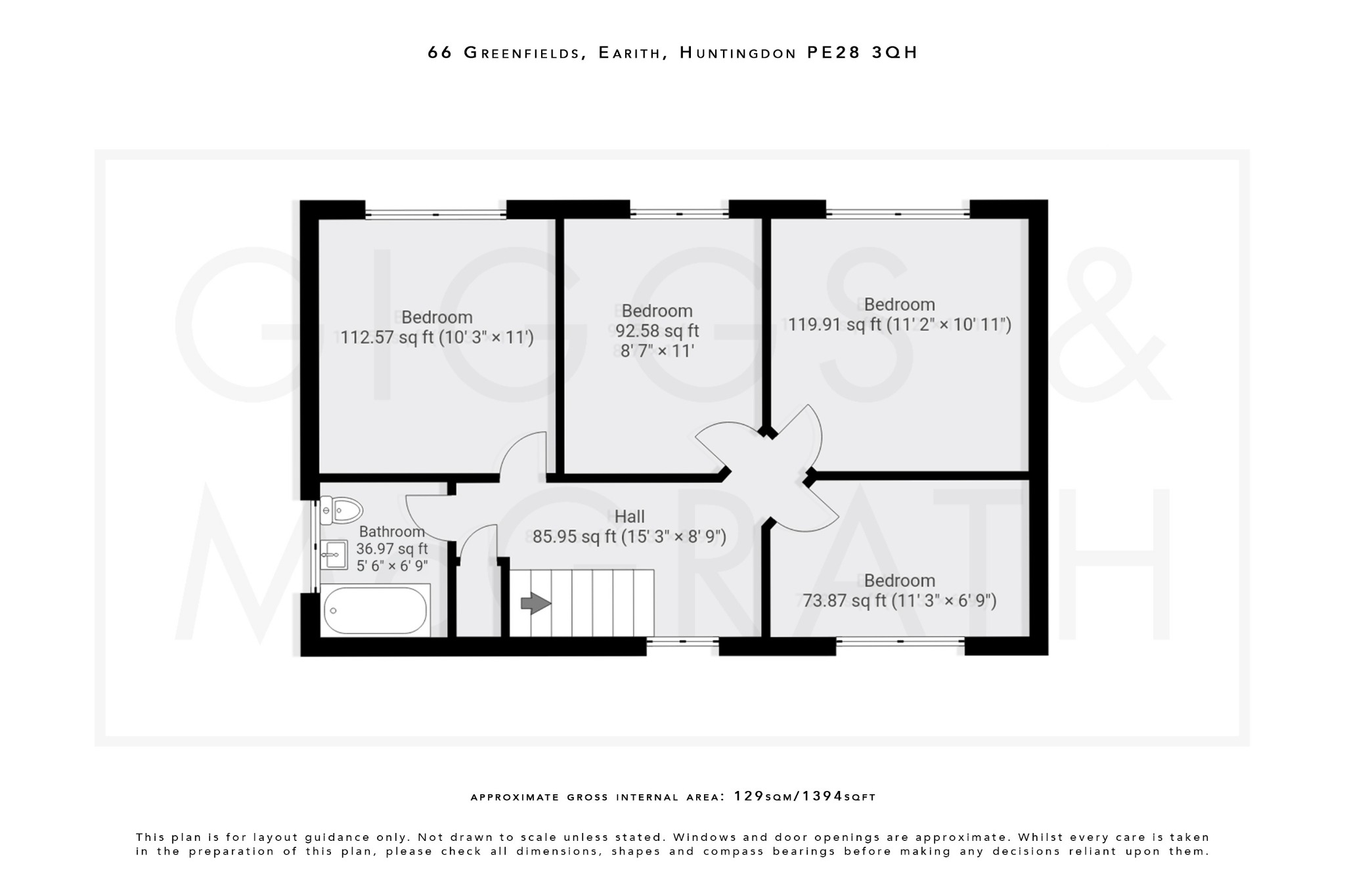 4 bed detached house for sale in Greenfields, Cambridgeshire - Property Floorplan