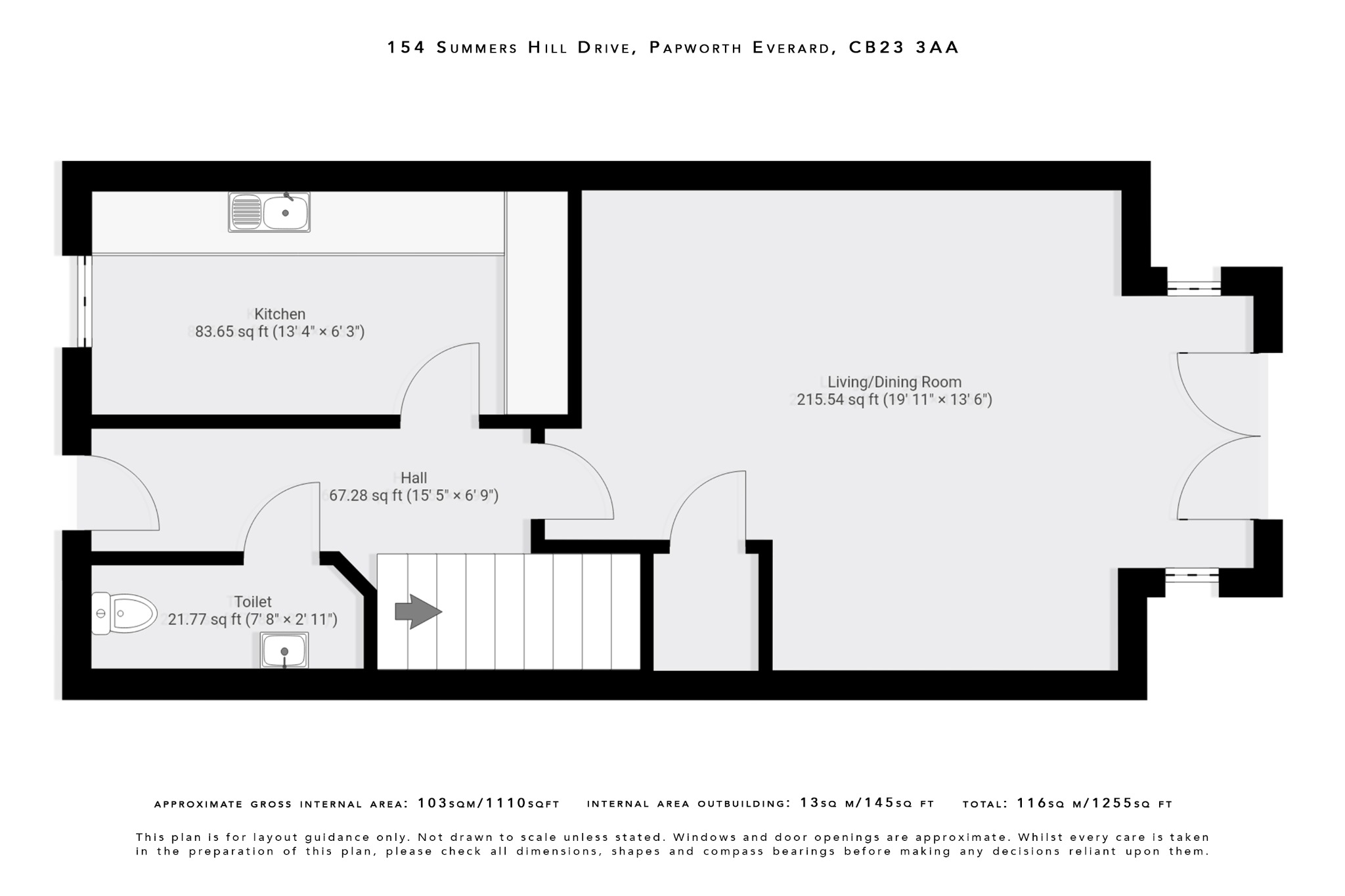 3 bed terraced house for sale in Summer's Hill Drive, Cambridge - Property Floorplan