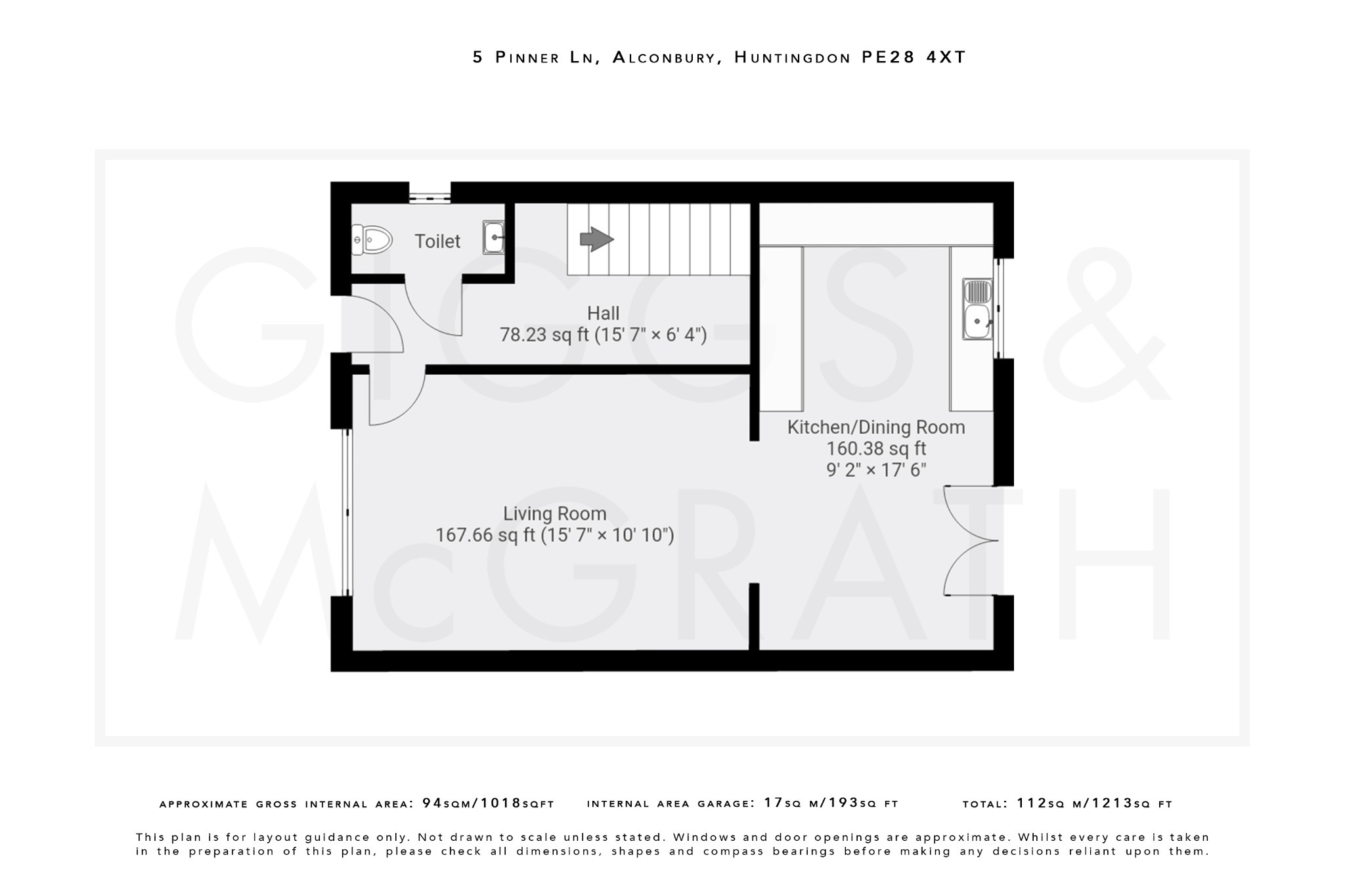 3 bed link detached house for sale in Pinner Lane, Cambridgeshire - Property Floorplan
