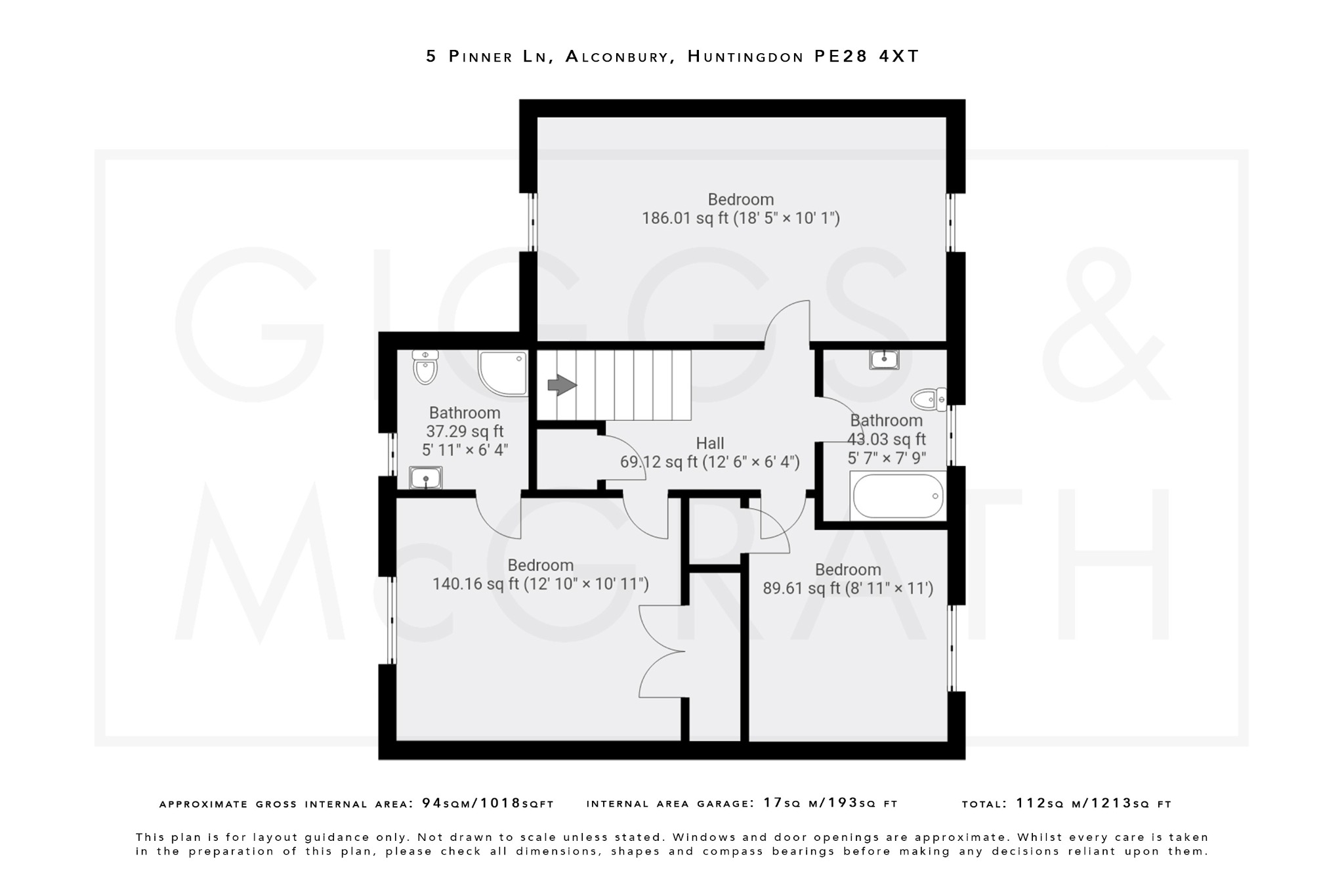 3 bed link detached house for sale in Pinner Lane, Cambridgeshire - Property Floorplan
