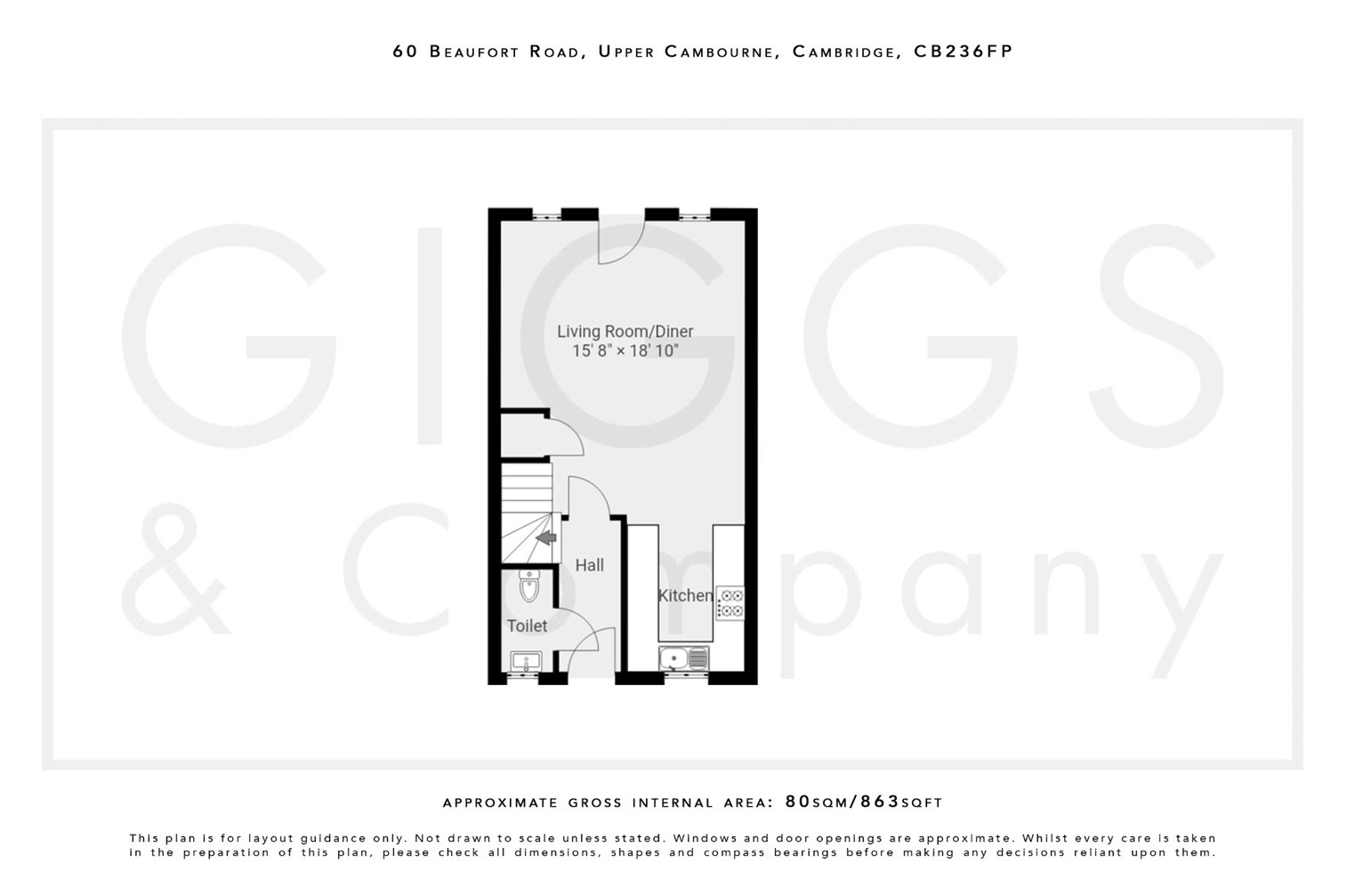 3 bed semi-detached house for sale in Beaufort Road, Cambridgeshire - Property Floorplan