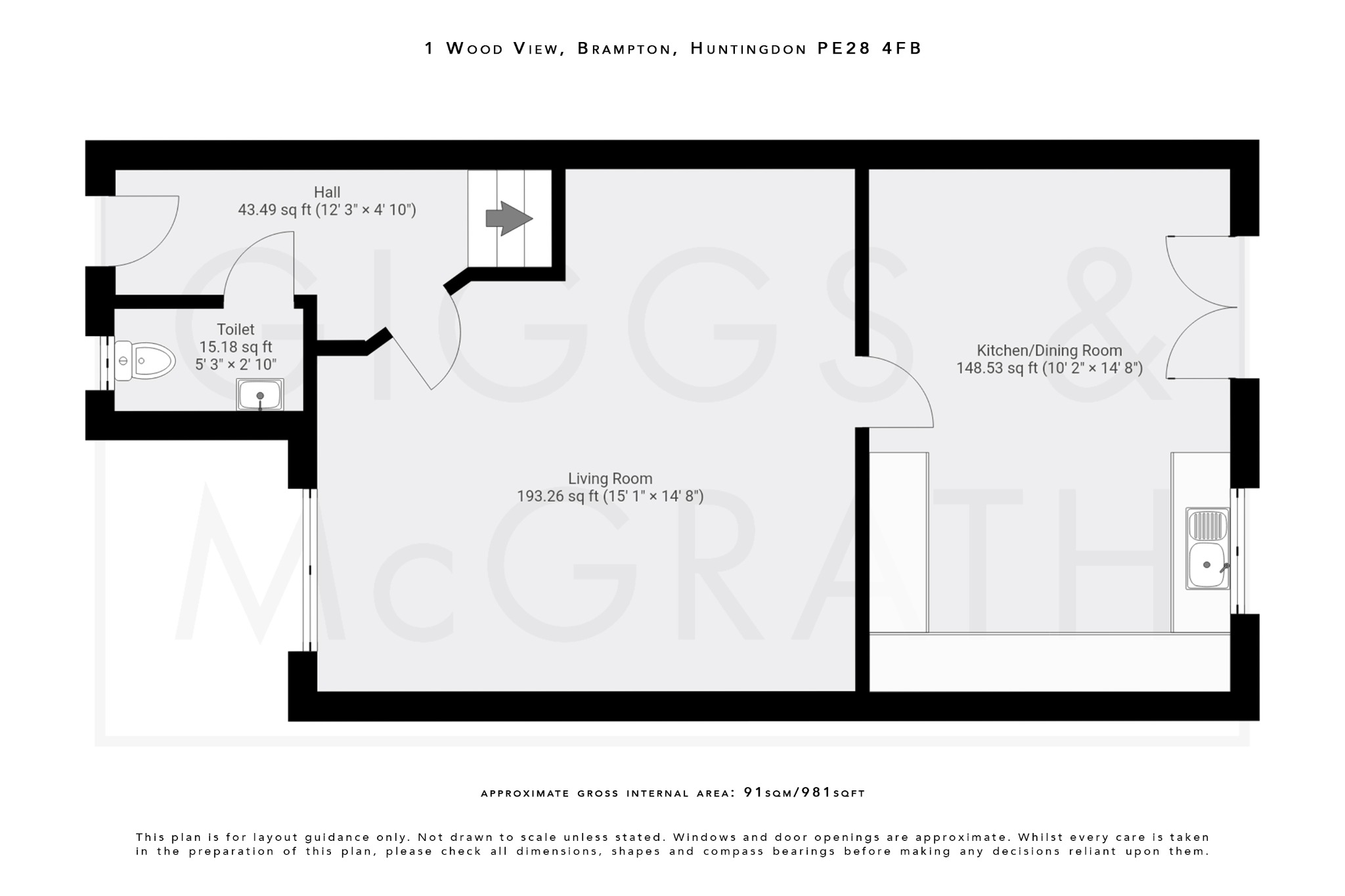 4 bed end of terrace house for sale in Wood View, Cambridgeshire - Property Floorplan