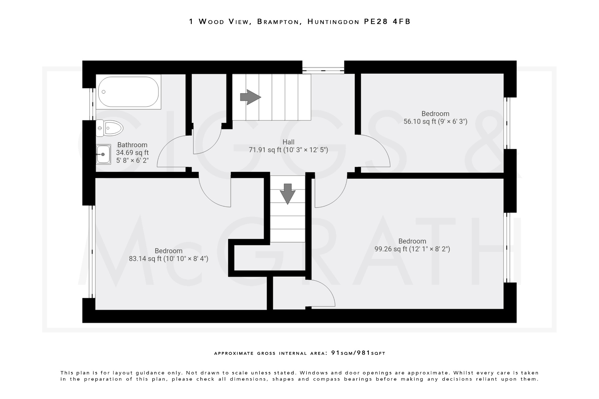 4 bed end of terrace house for sale in Wood View, Cambridgeshire - Property Floorplan