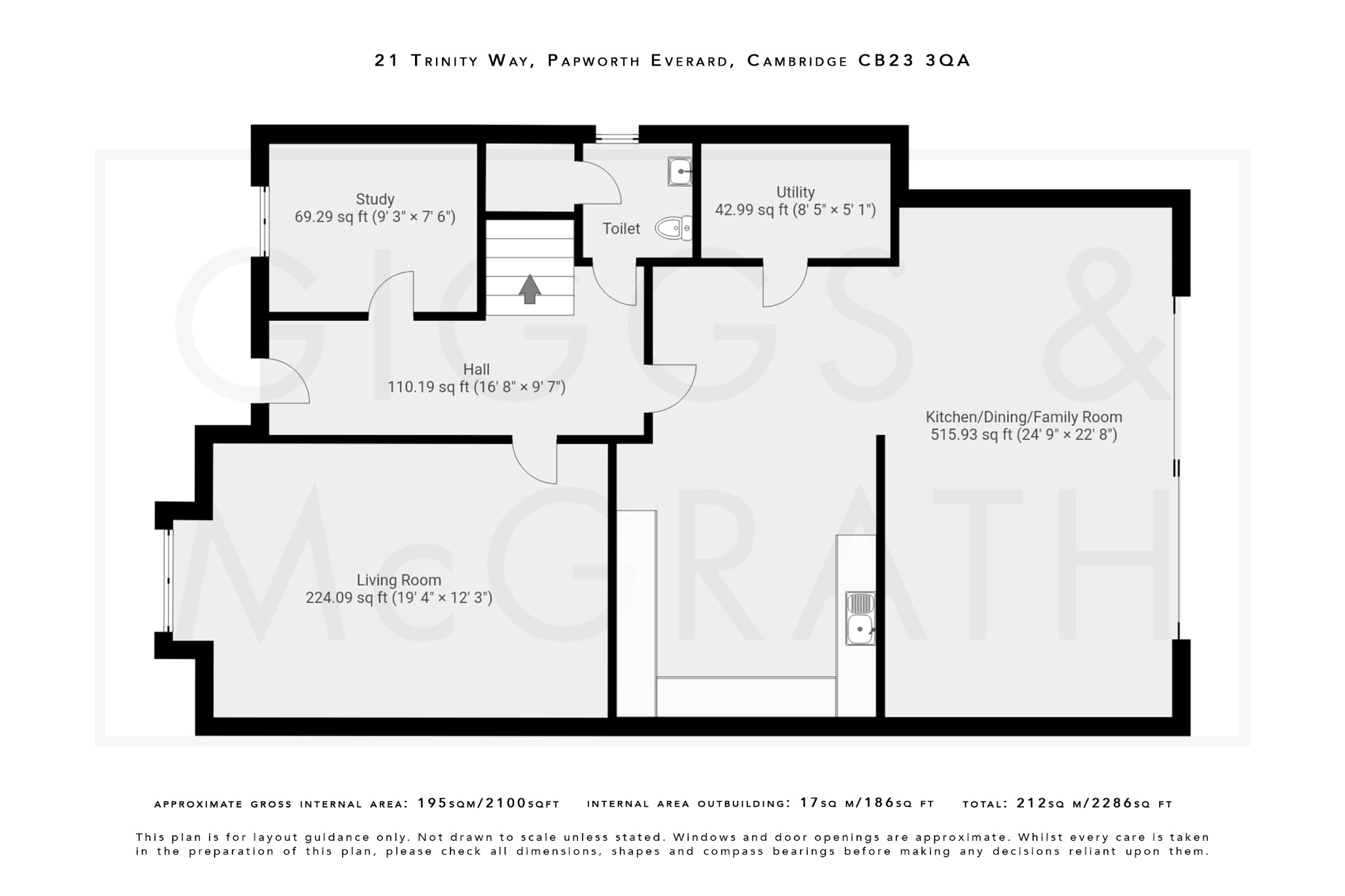 5 bed detached house for sale in Trinity Way, Cambridgeshire - Property Floorplan