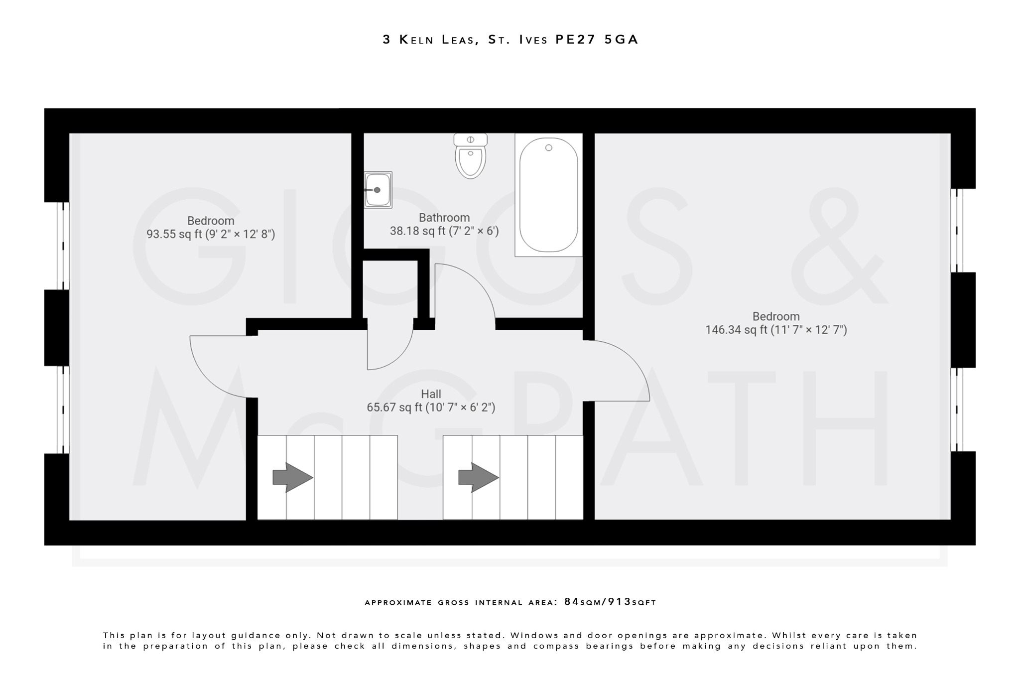 3 bed town house for sale in Keln Leas, St Ives - Property Floorplan