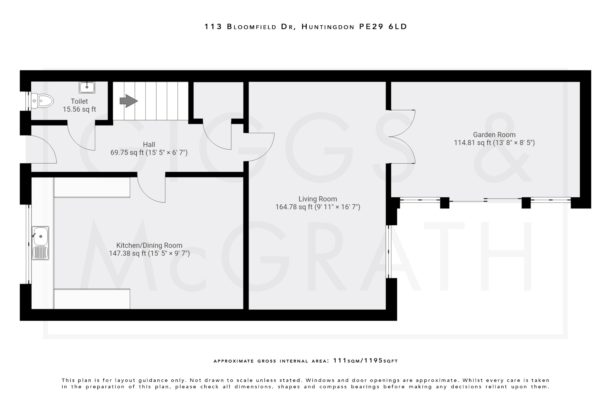 4 bed end of terrace house for sale in Bloomfield Drive, Huntingdon - Property Floorplan