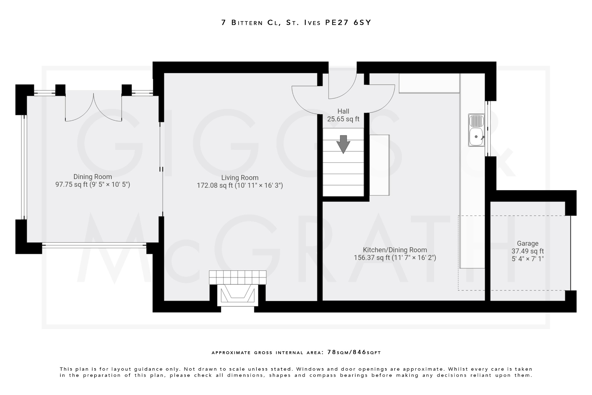 3 bed semi-detached house for sale in Bittern Close, St Ives - Property Floorplan