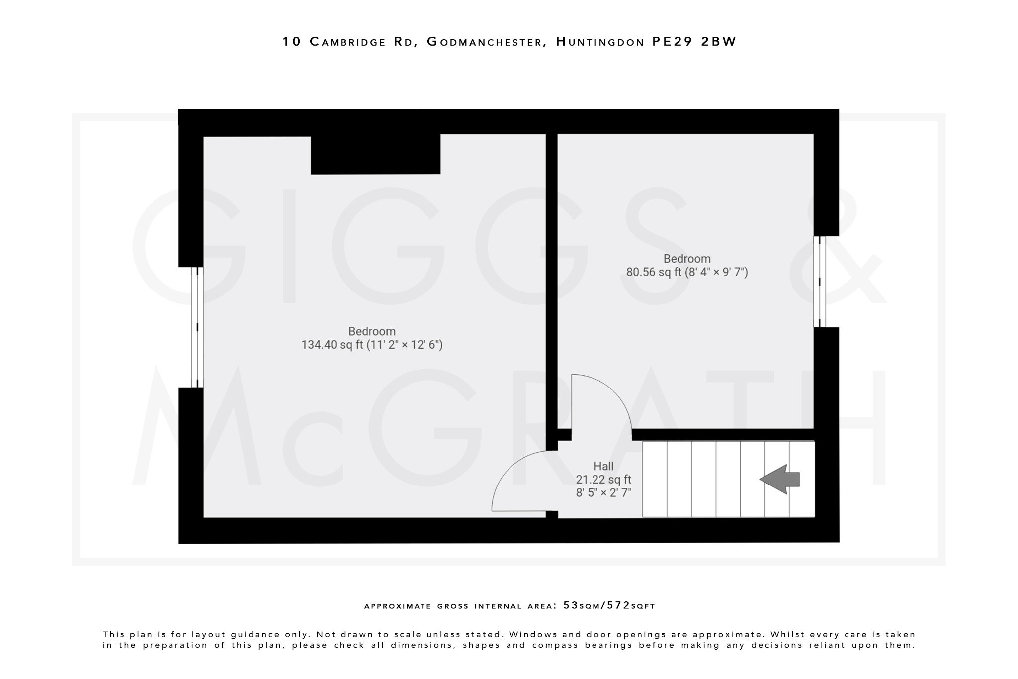 2 bed terraced house for sale in Cambridge Road, Cambridgeshire - Property Floorplan