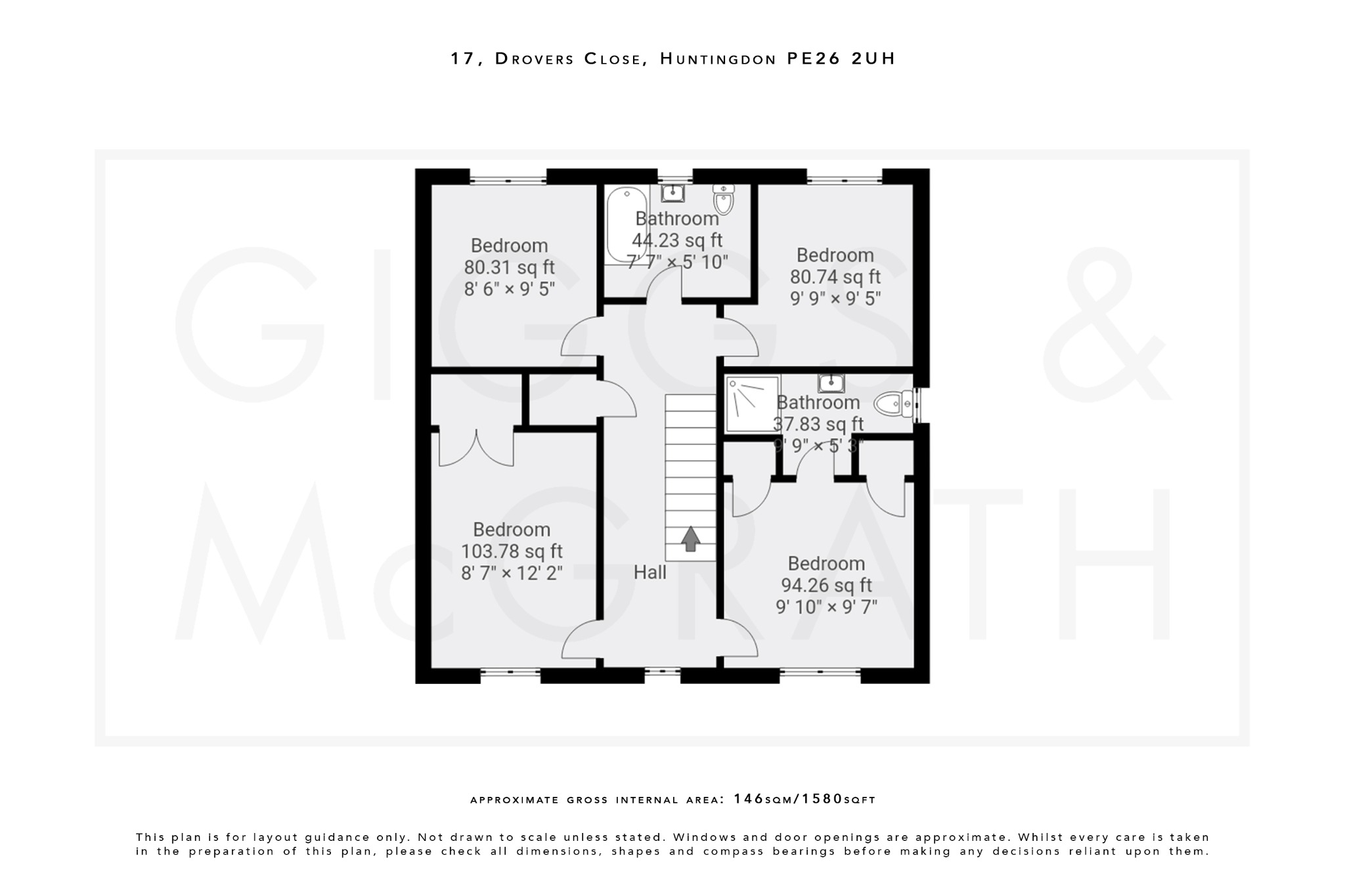 4 bed detached house for sale in Drovers Close, Huntingdon - Property Floorplan