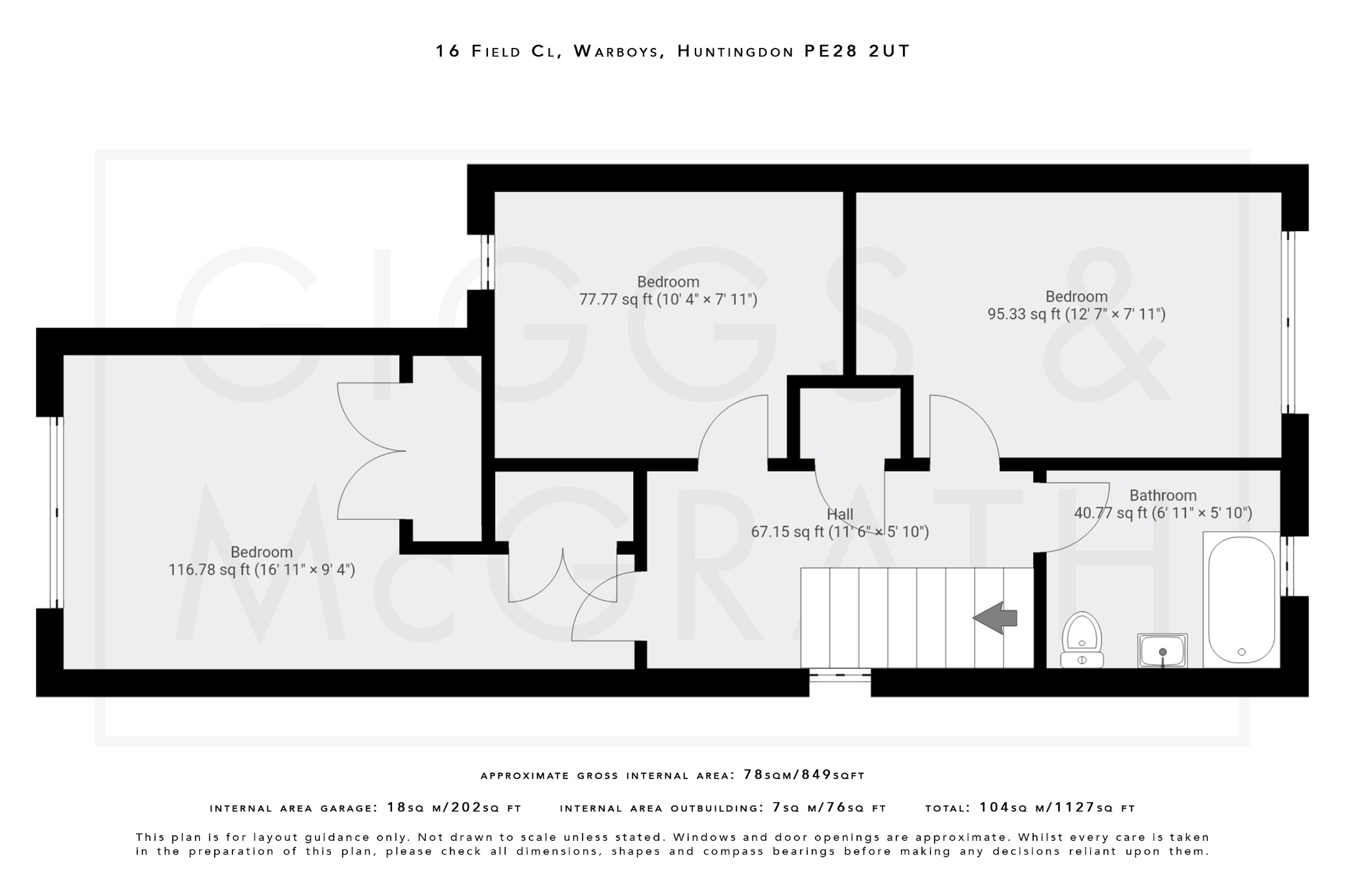 3 bed detached house for sale in Field Close, Cambridgeshire - Property Floorplan