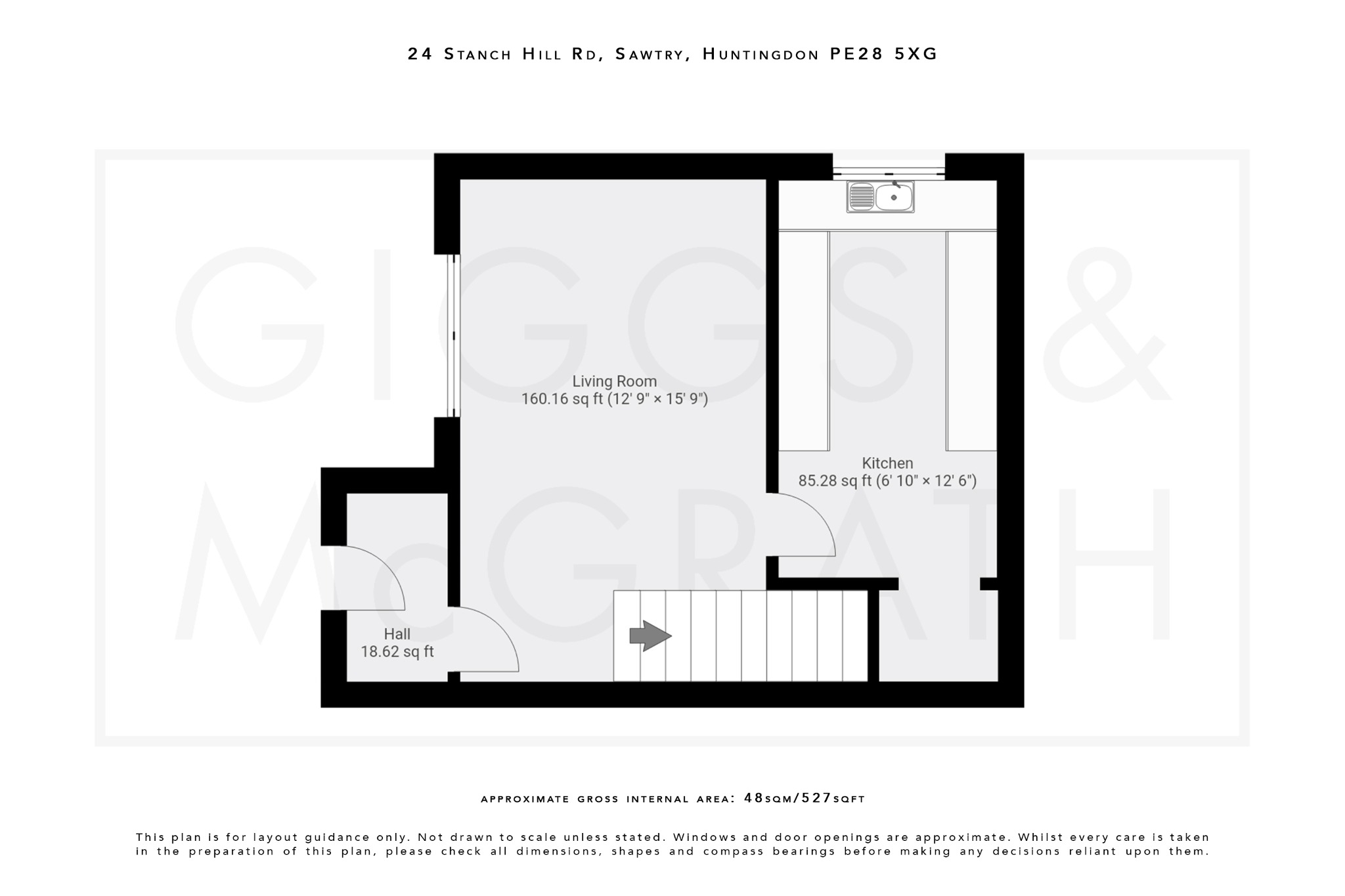 2 bed end of terrace house for sale in Stanch Hill Road, Cambridgeshire - Property Floorplan