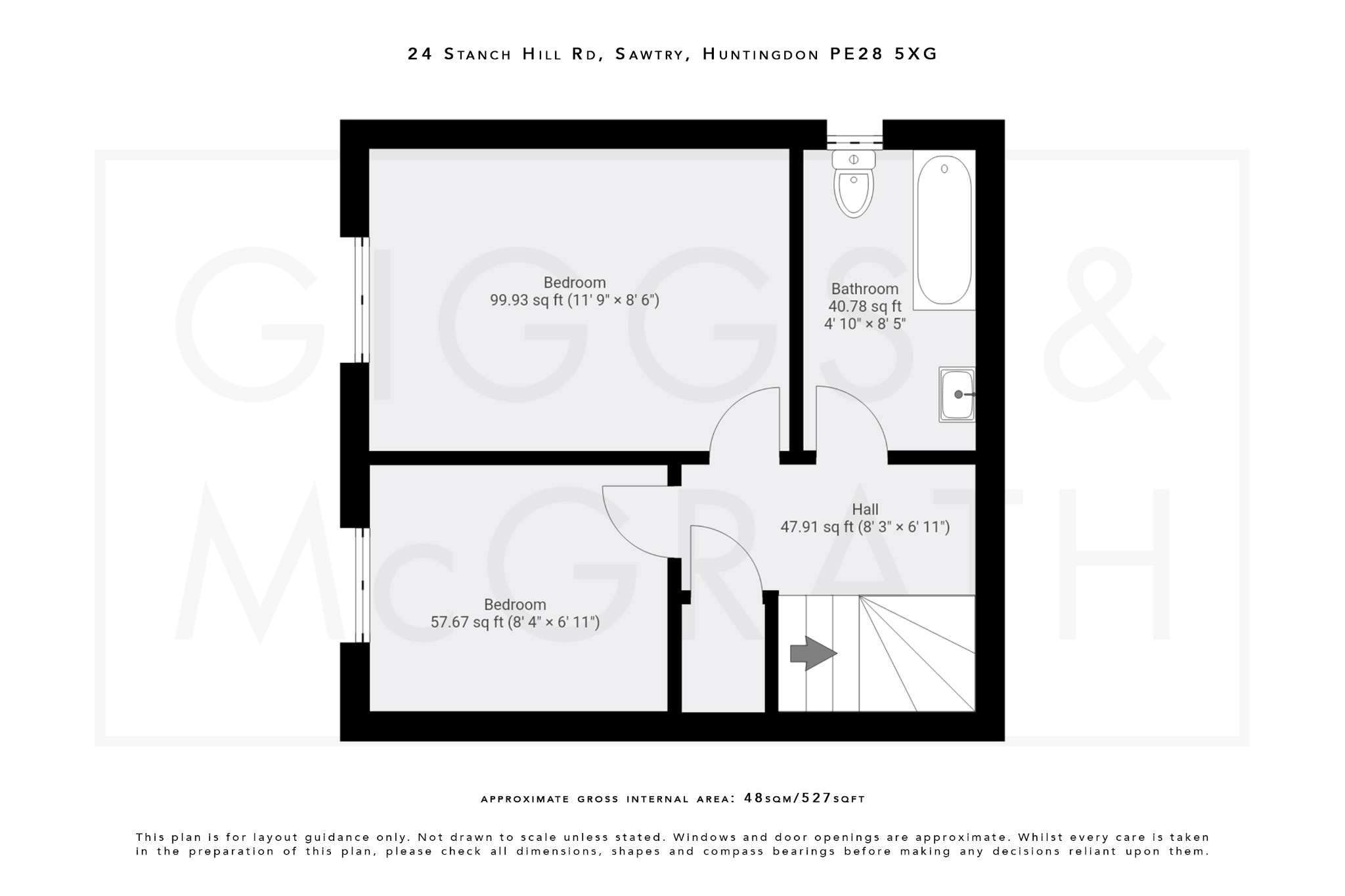 2 bed end of terrace house for sale in Stanch Hill Road, Cambridgeshire - Property Floorplan