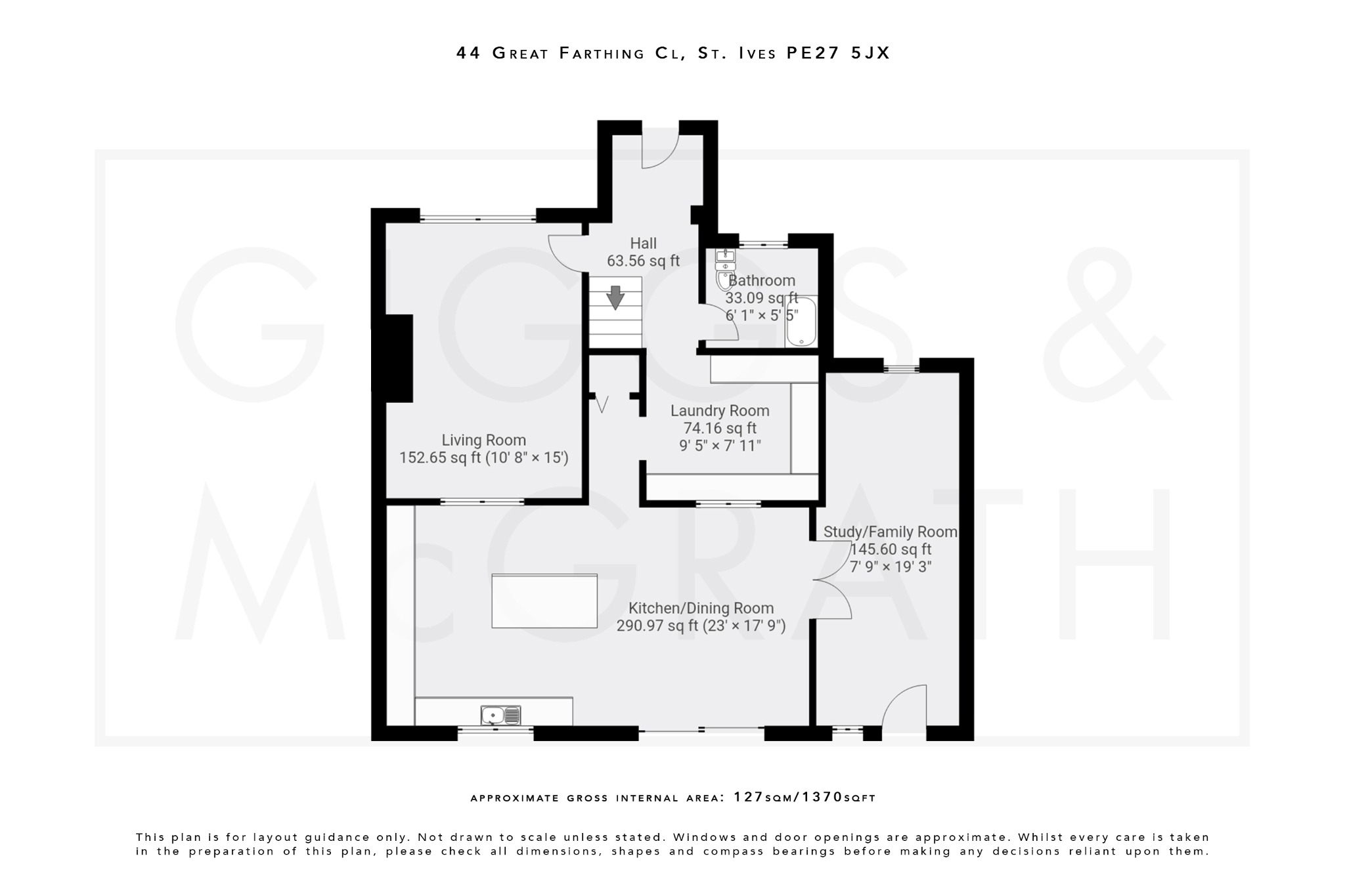 4 bed semi-detached house for sale in Great Farthing Close, St. Ives - Property Floorplan
