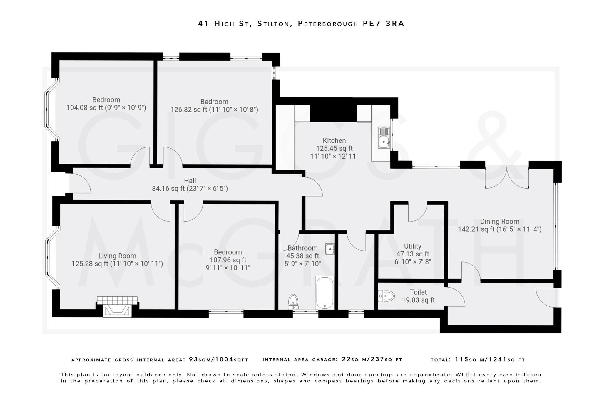 3 bed bungalow for sale in High Street, Cambridgeshire - Property Floorplan