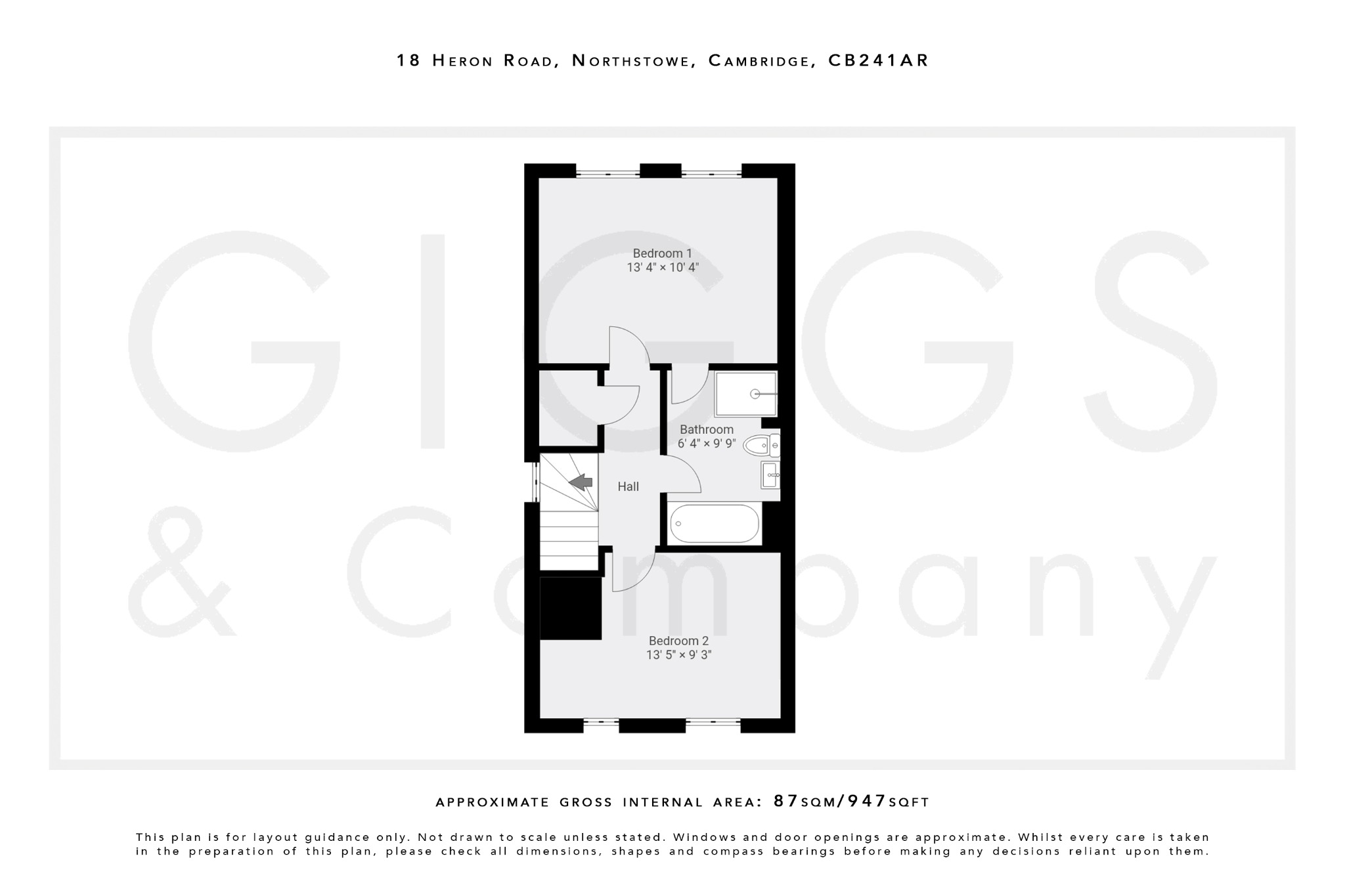 2 bed semi-detached house for sale in Heron Road, Cambridgeshire - Property Floorplan