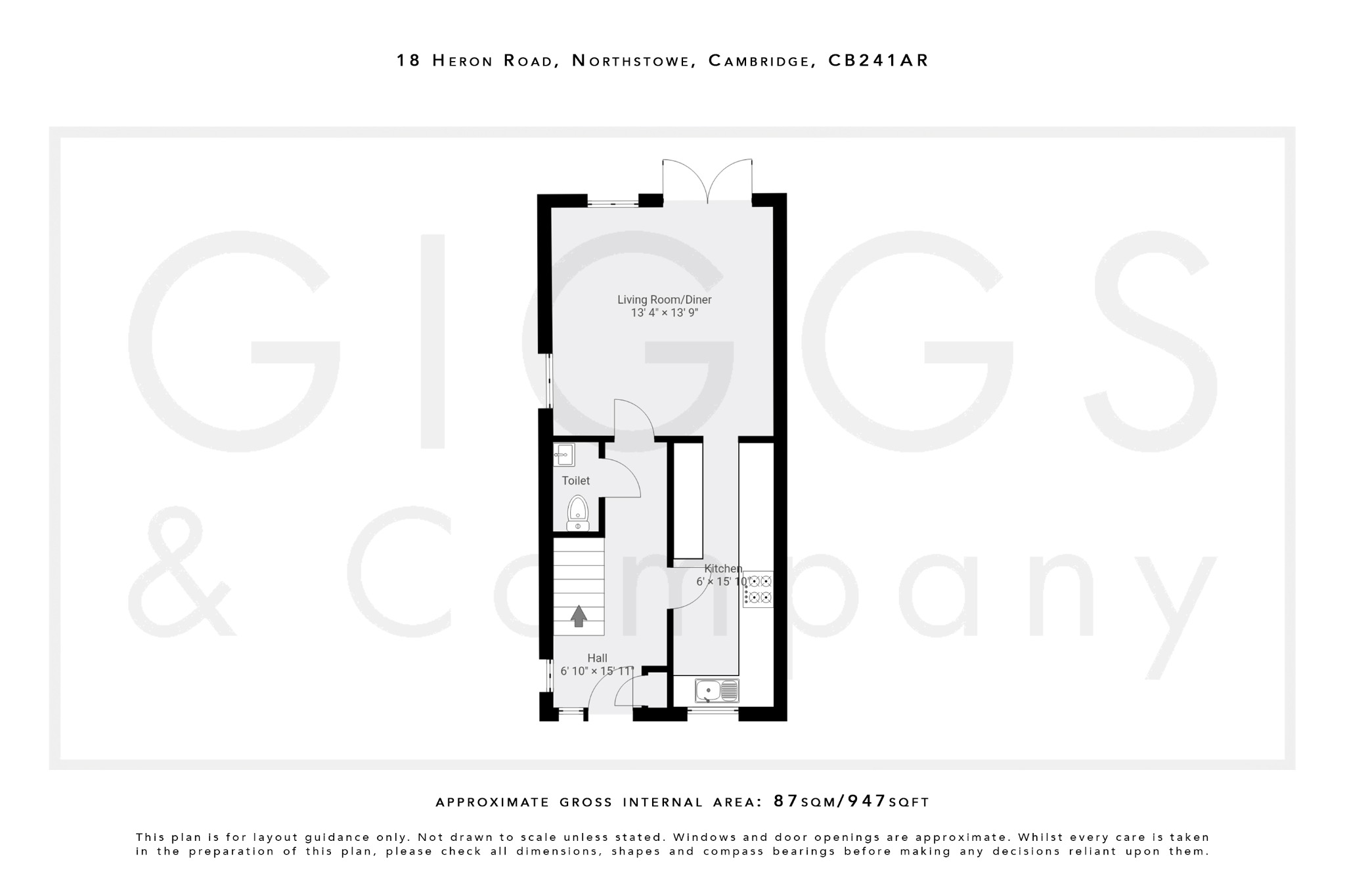 2 bed semi-detached house for sale in Heron Road, Cambridgeshire - Property Floorplan