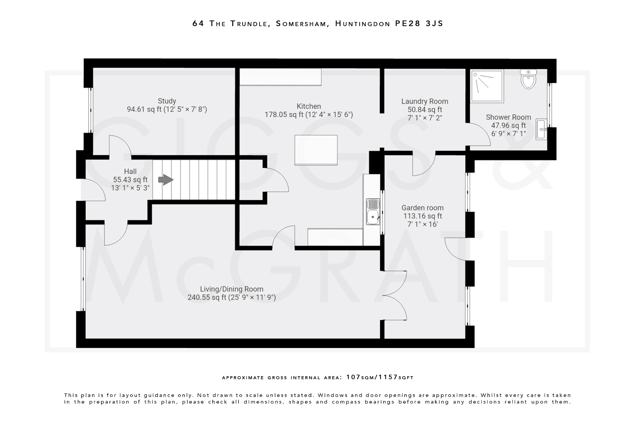 3 bed semi-detached house for sale in The Trundle, Cambridgeshire - Property Floorplan
