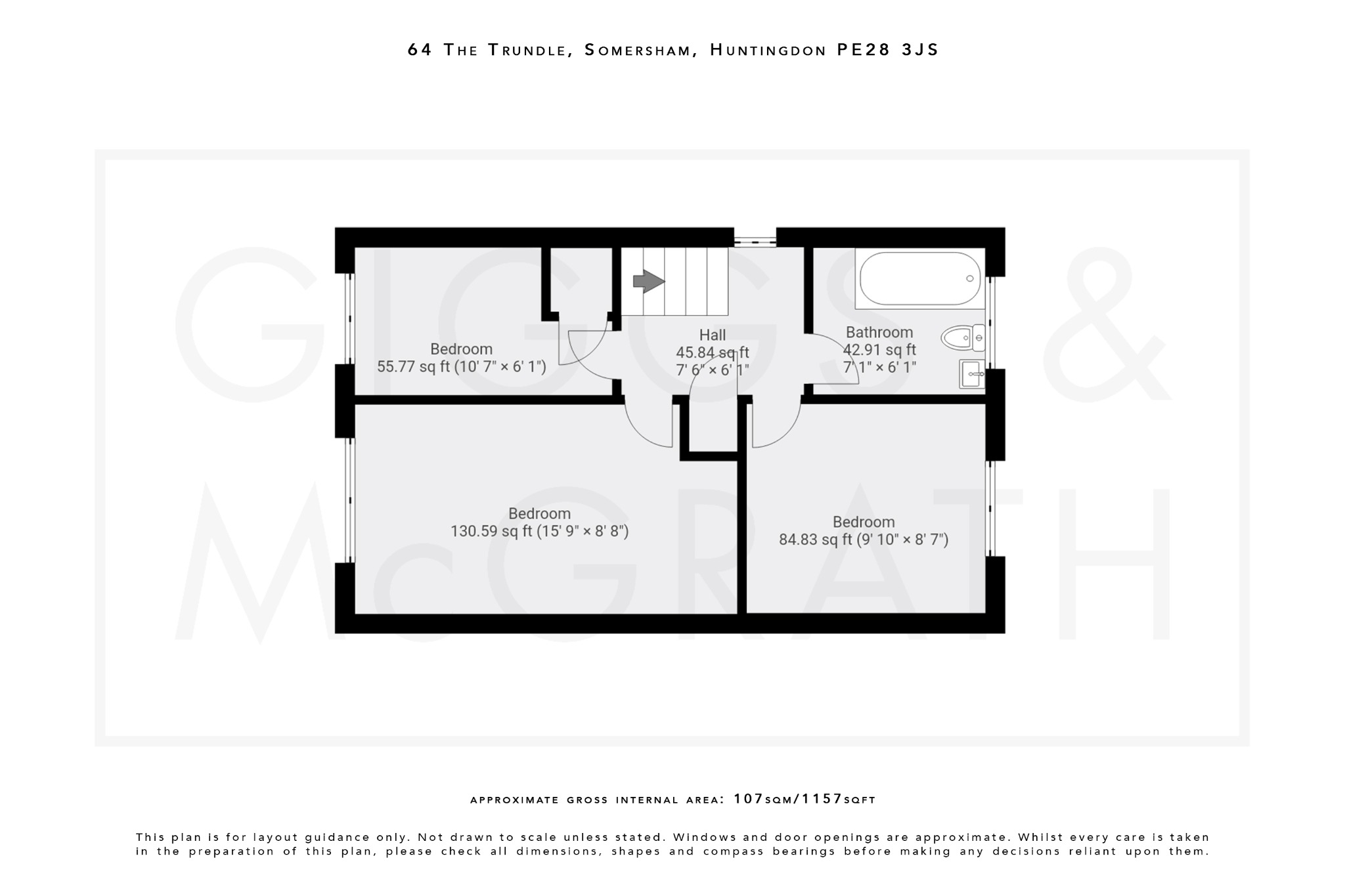 3 bed semi-detached house for sale in The Trundle, Cambridgeshire - Property Floorplan