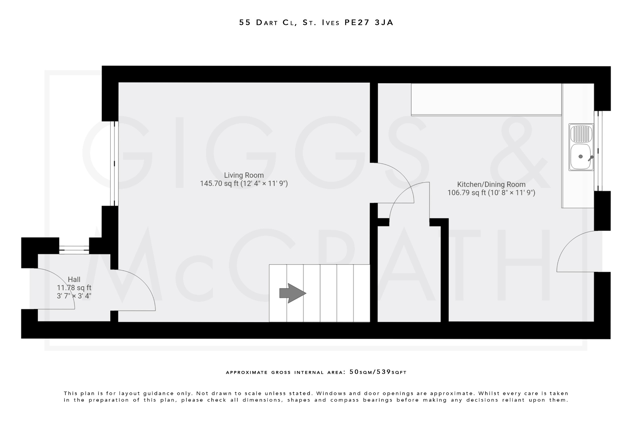 2 bed terraced house for sale in Dart Close, St Ives - Property Floorplan