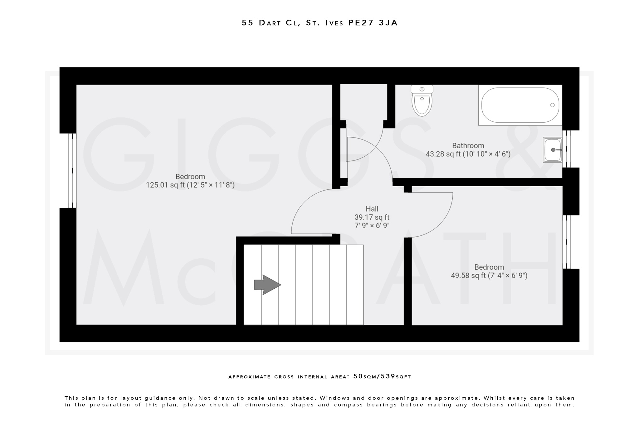 2 bed terraced house for sale in Dart Close, St Ives - Property Floorplan