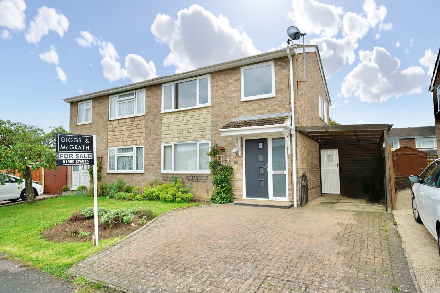 3 bed semi-detached house for sale in Leechcroft, Huntingdon  - Property Image 1