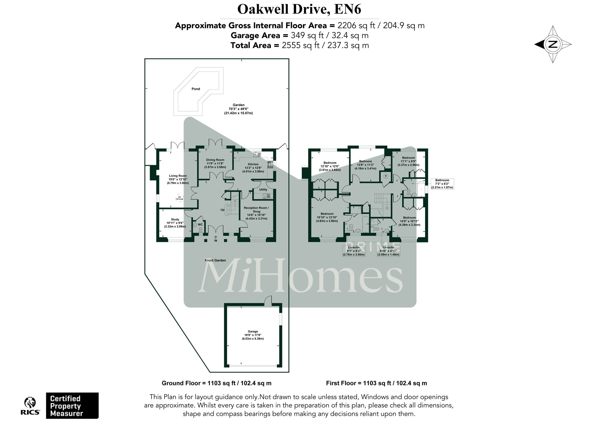 5 bed detached house for sale in Oakwell Drive, Northaw, EN6 - Property floorplan