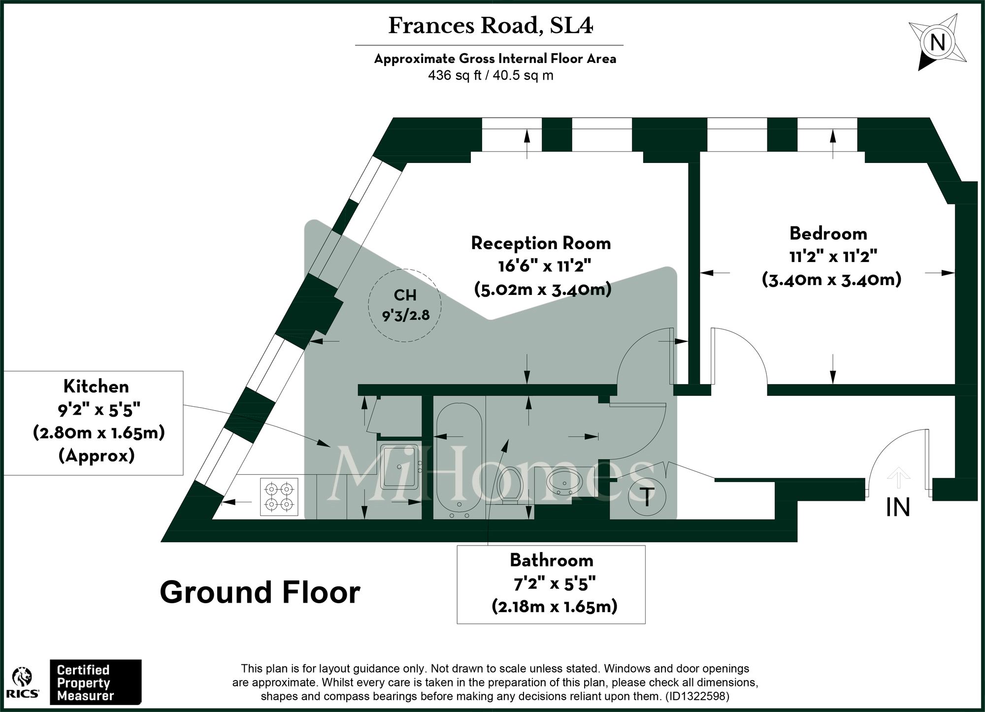 1 bed flat to rent in New Build Development Now Launched I Felstead House in Windsor - Property floorplan