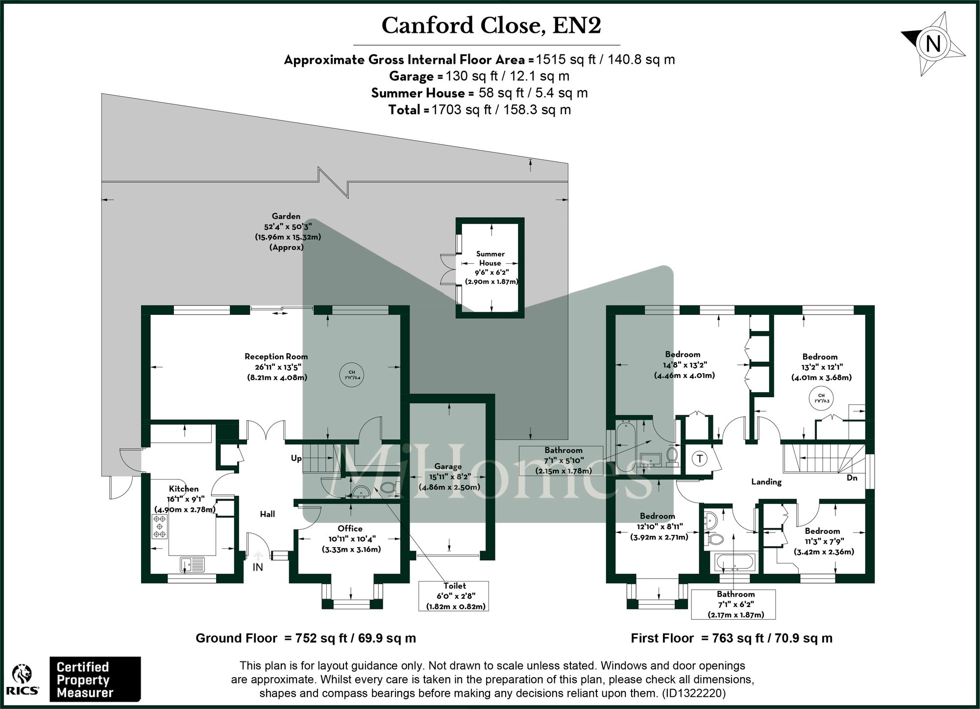 4 bed detached house for sale in Canford Close, Enfield, EN2 - Property floorplan